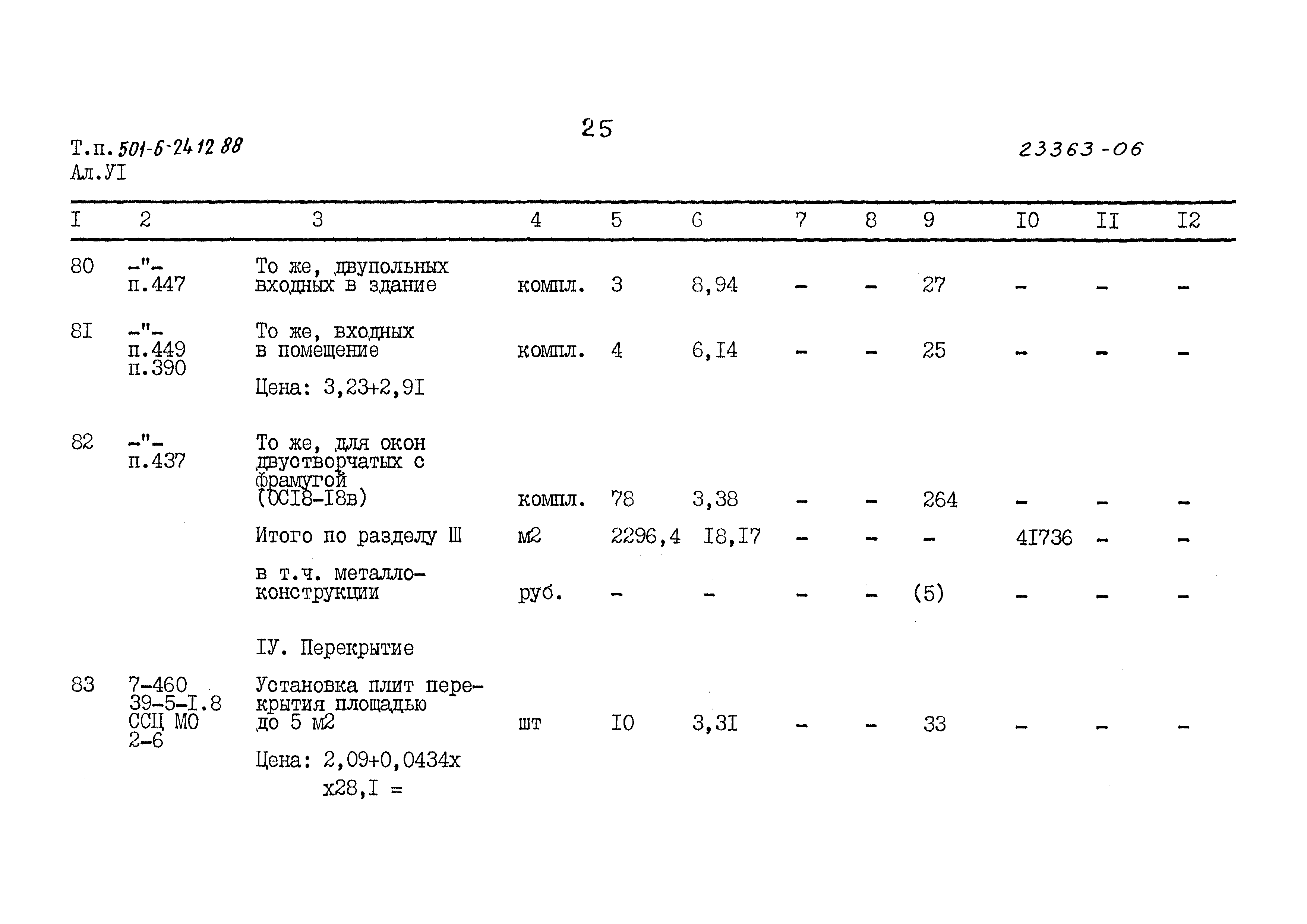 Типовой проект 501-6-24.12.88