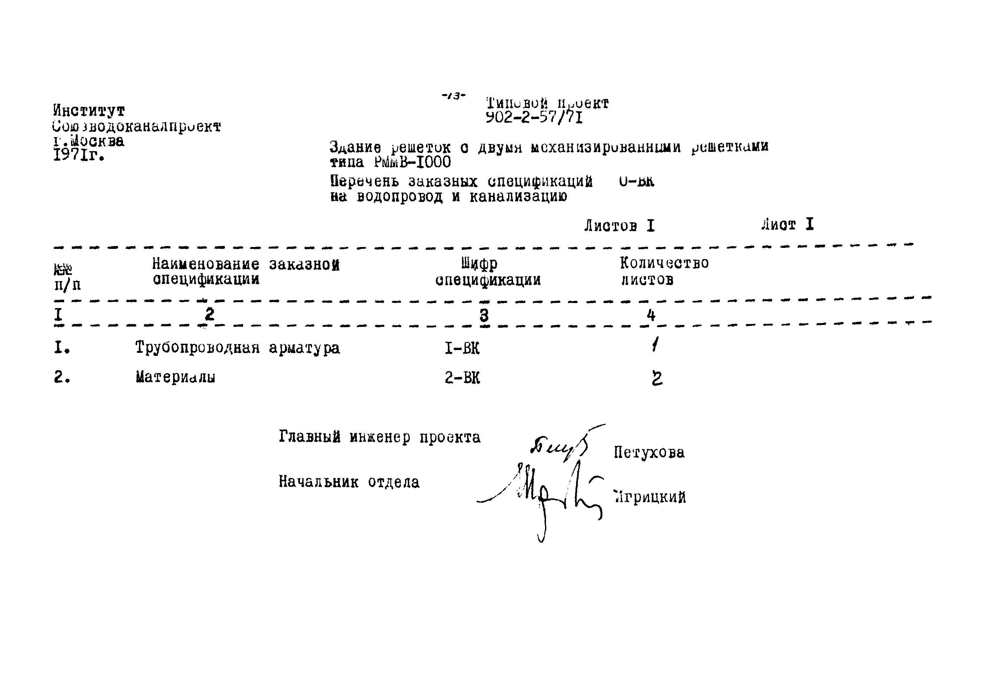 Типовой проект 902-2-57/71