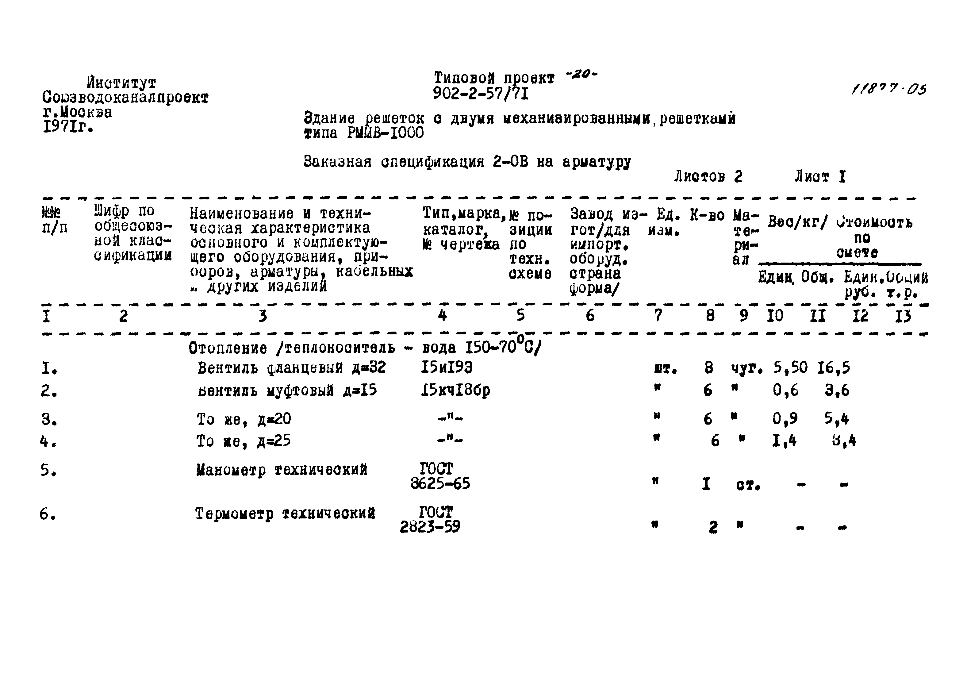 Типовой проект 902-2-57/71