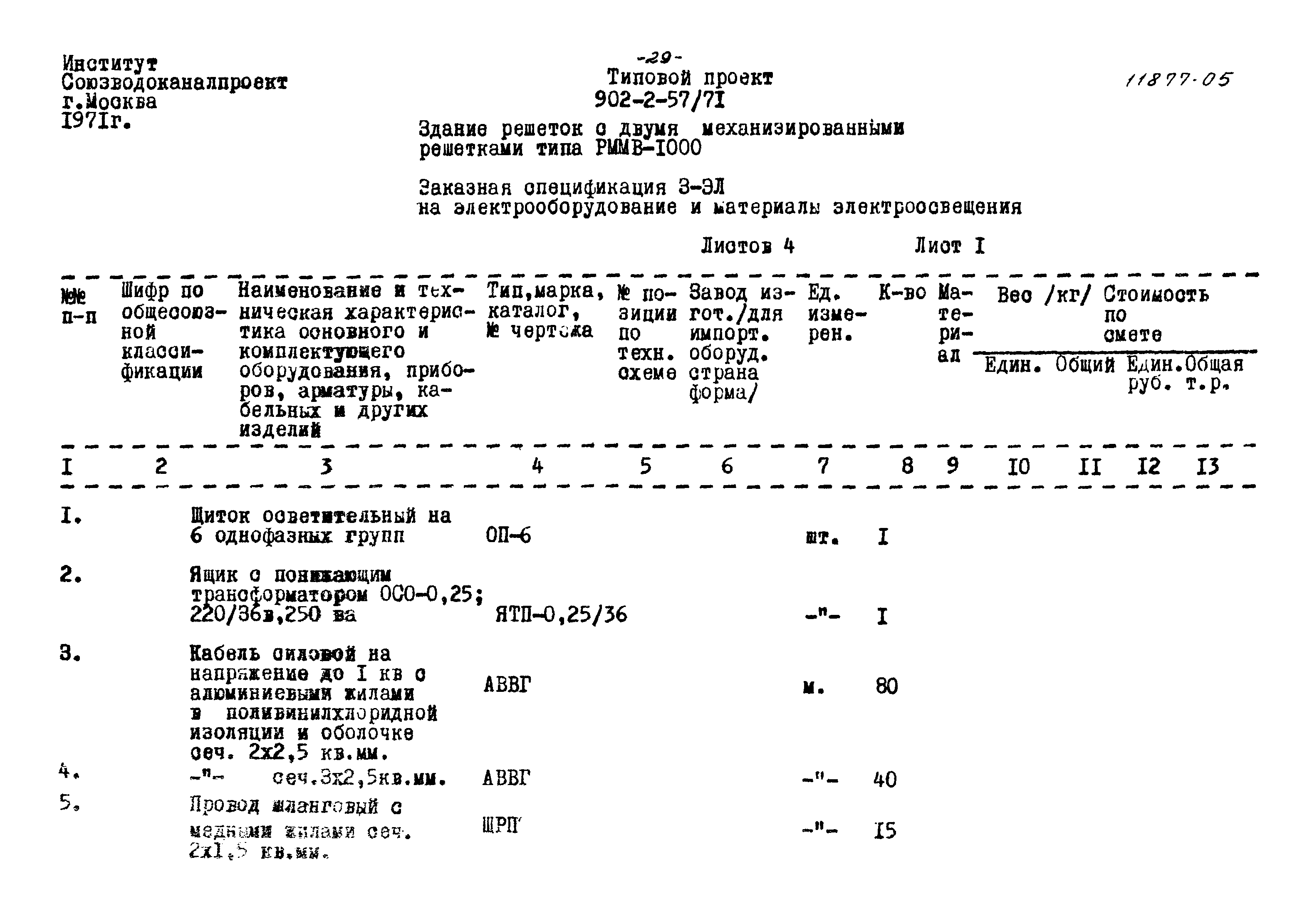 Типовой проект 902-2-57/71