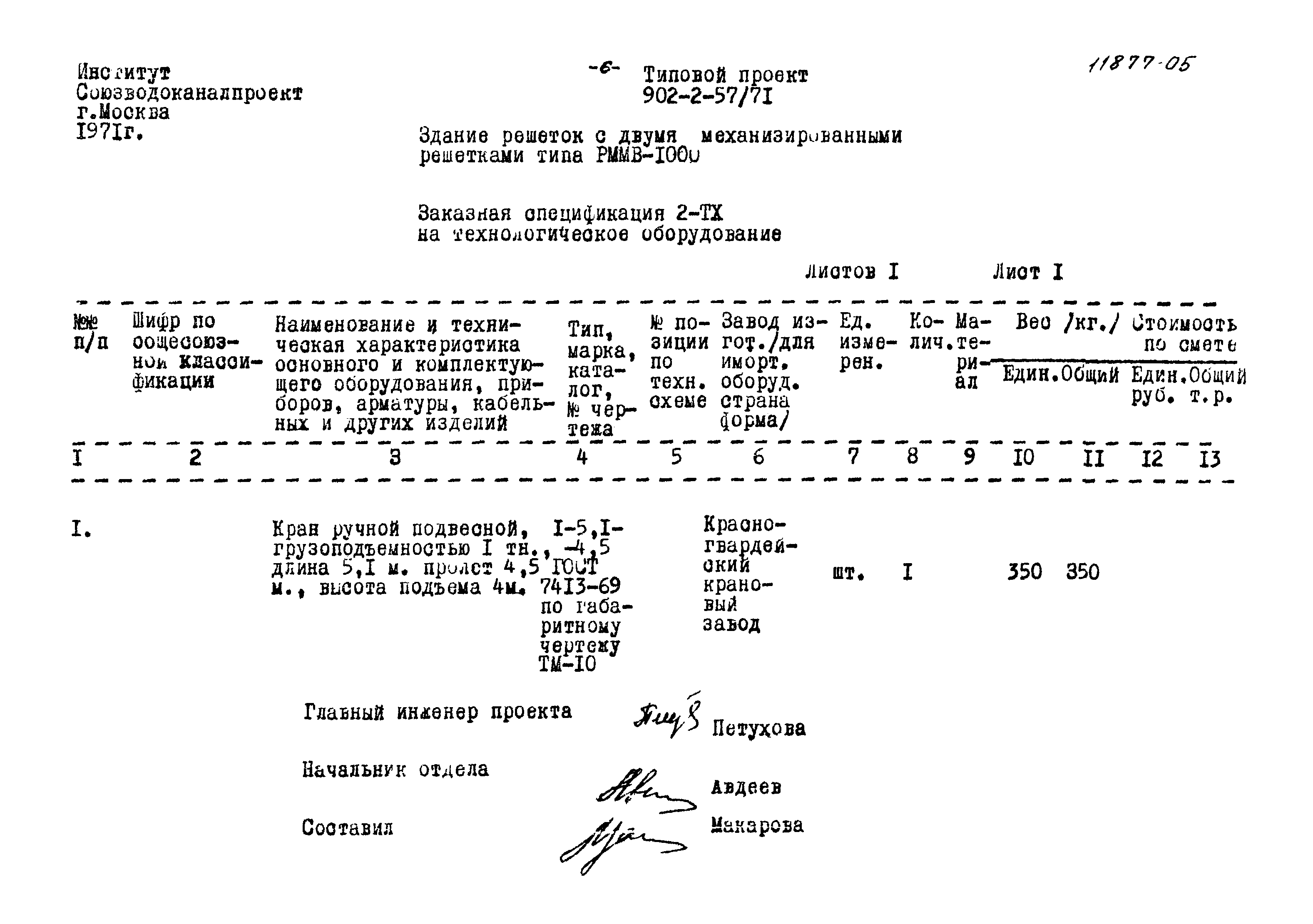 Типовой проект 902-2-57/71