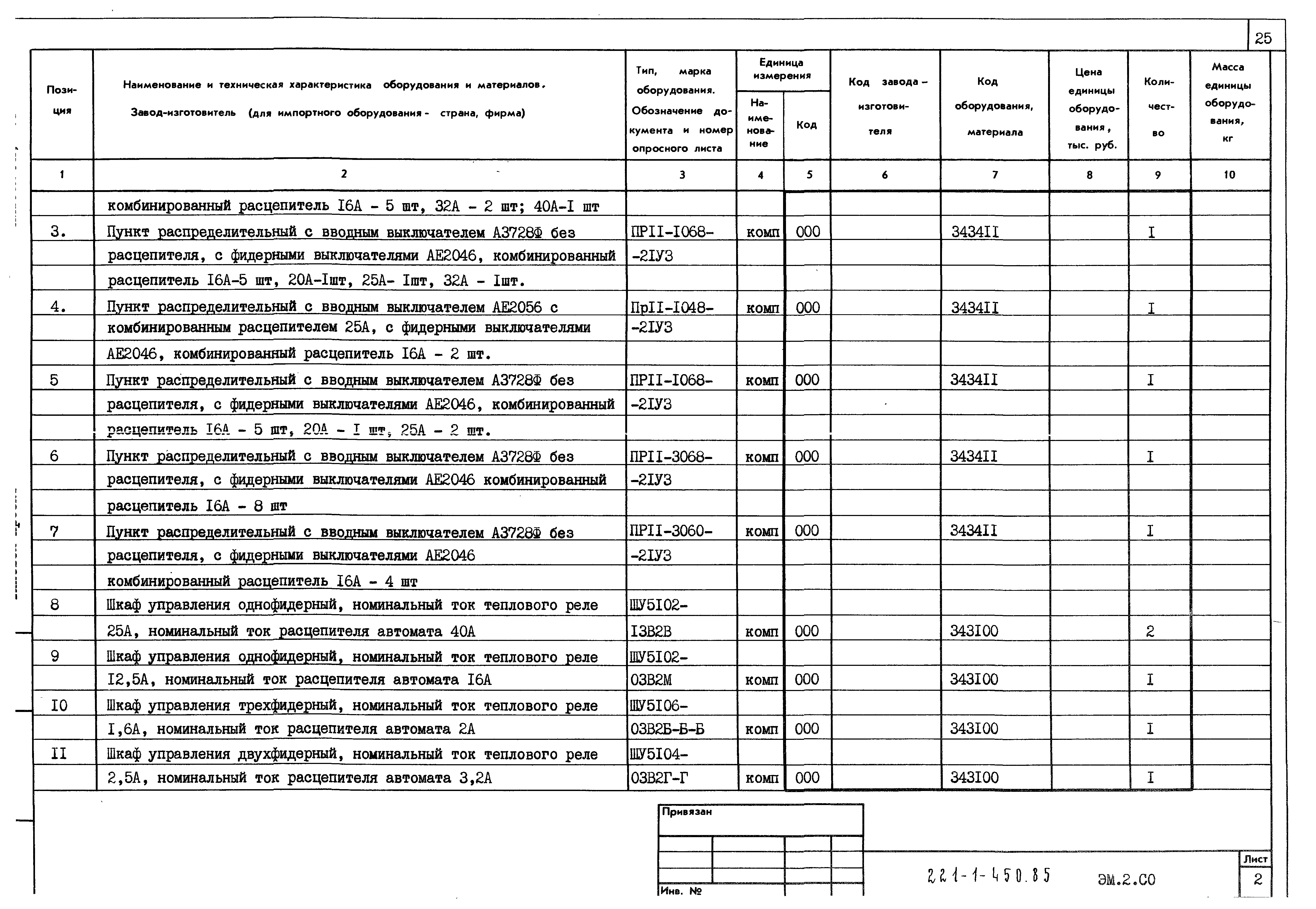 Типовой проект 221-1-450.85