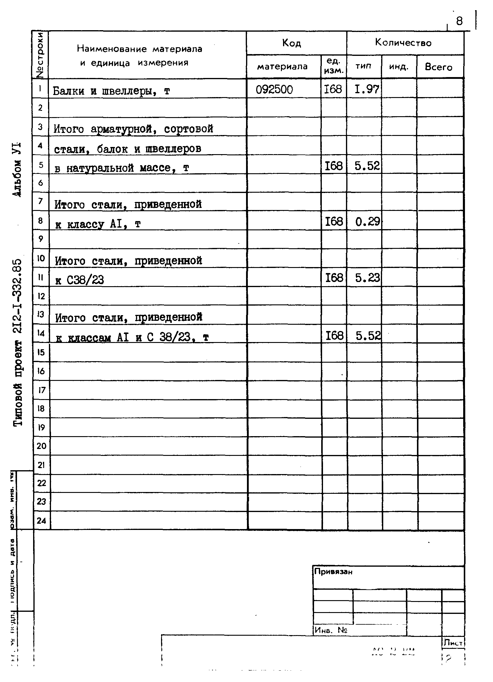 Типовой проект 212-1-332.85