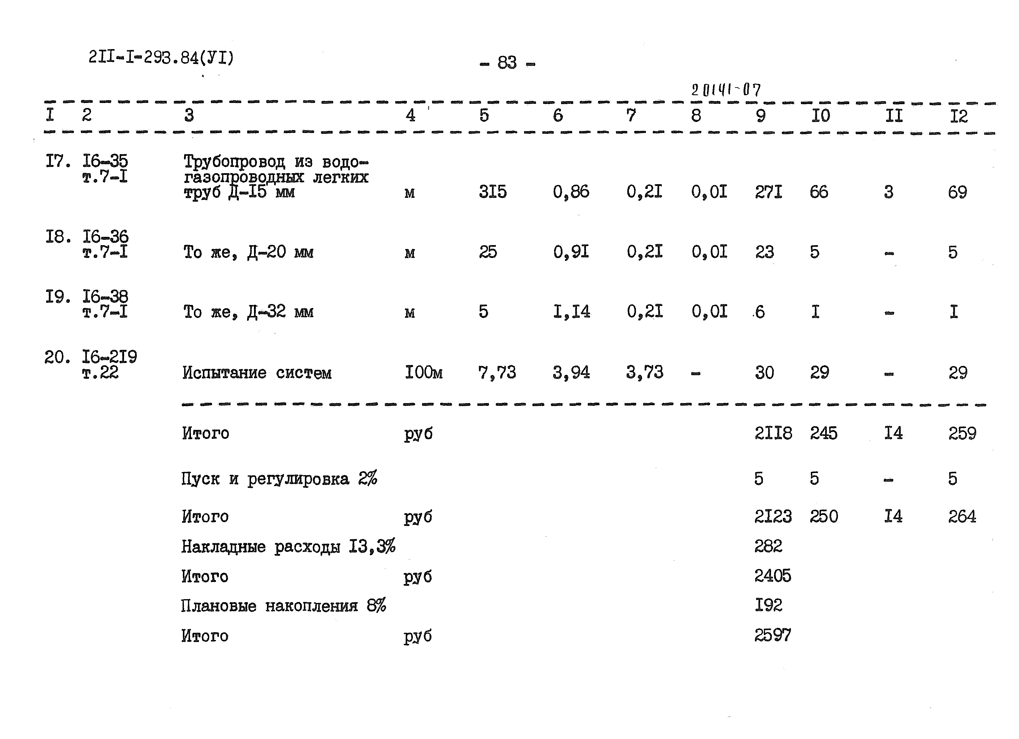 Типовой проект 211-1-293.84