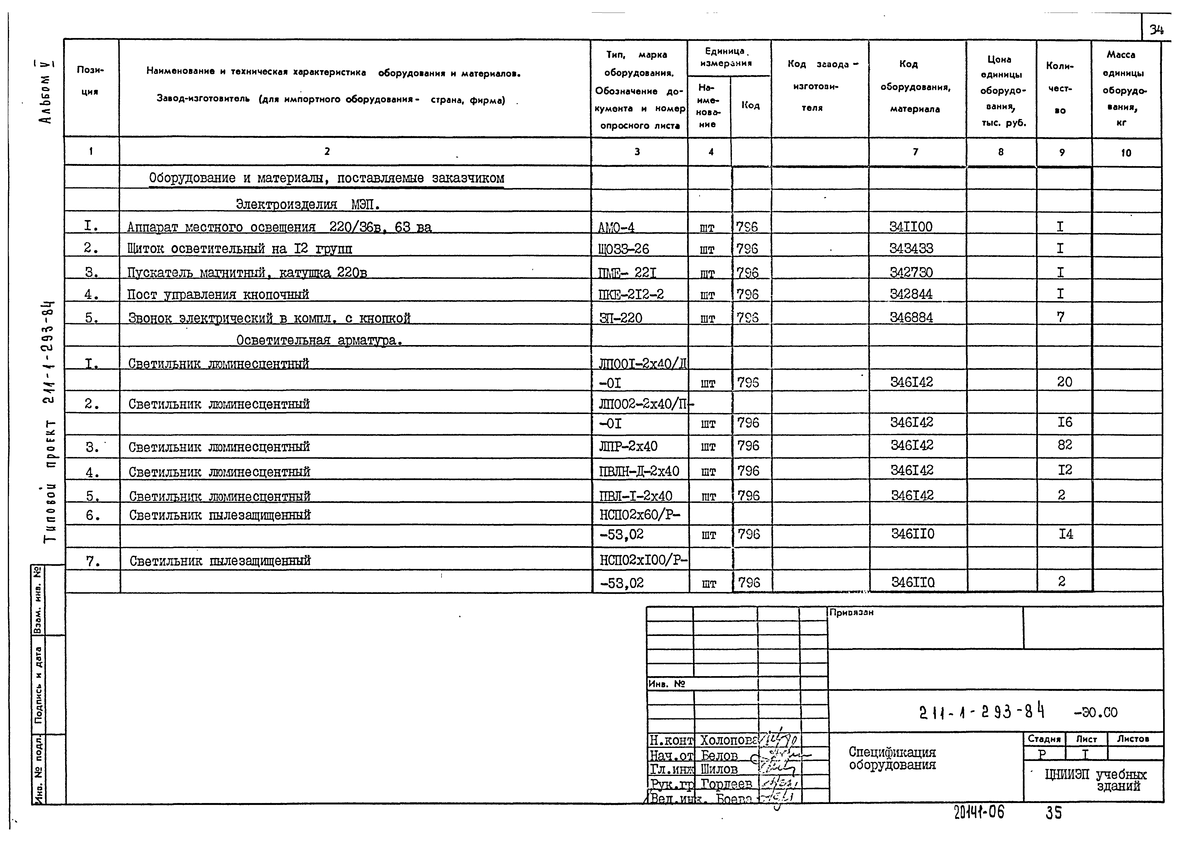 Типовой проект 211-1-293.84