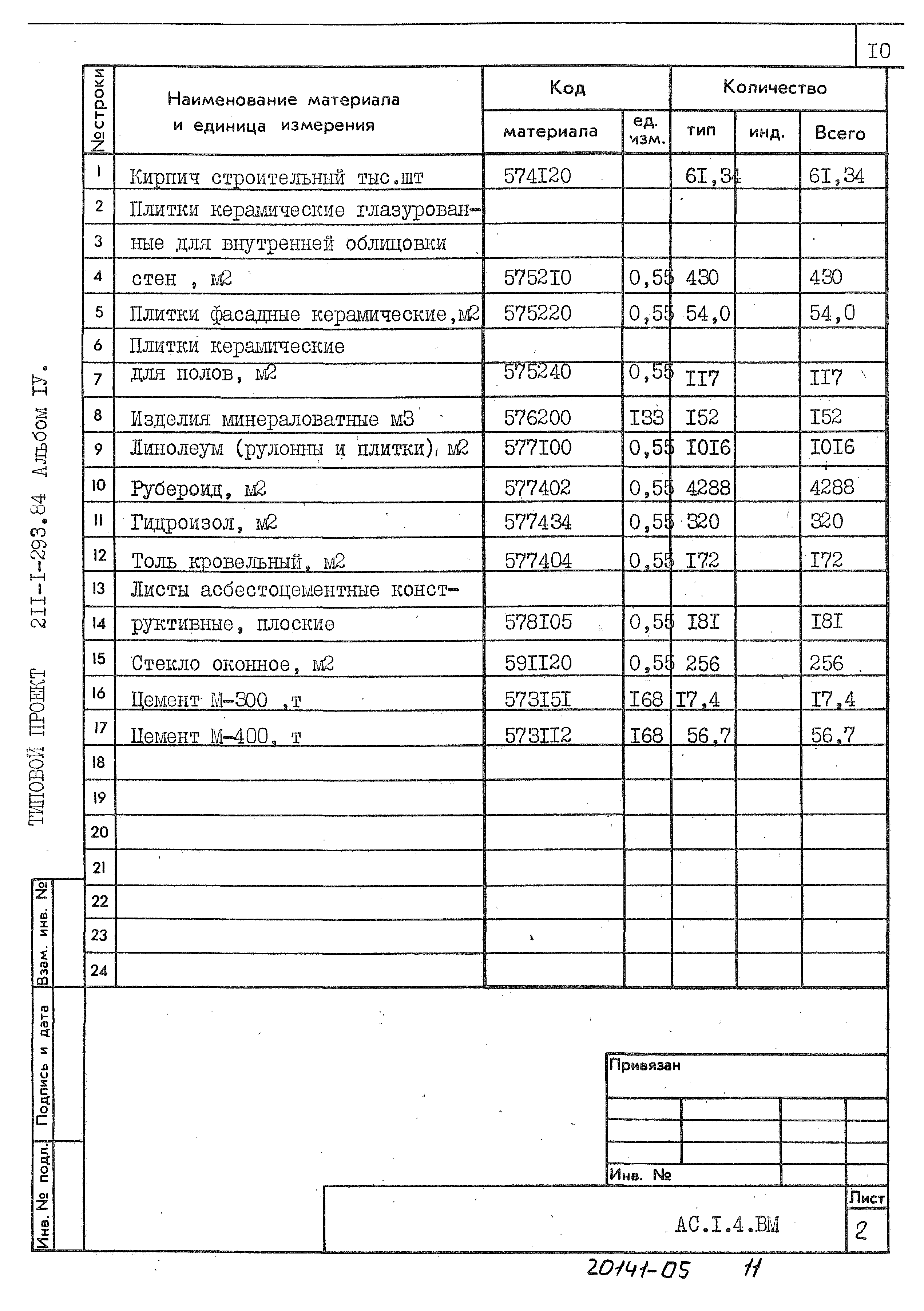 Типовой проект 211-1-293.84