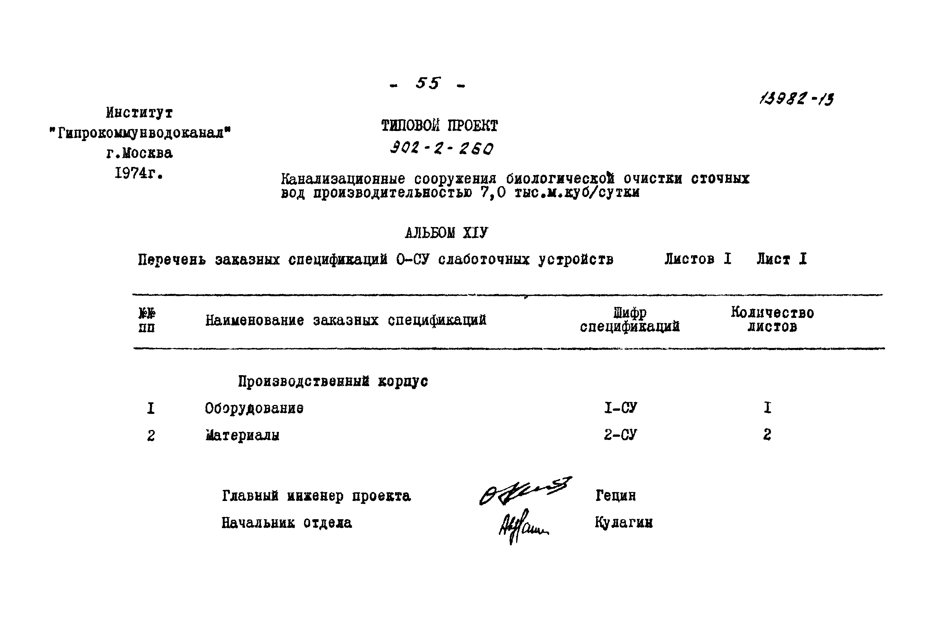 Типовой проект 902-2-260