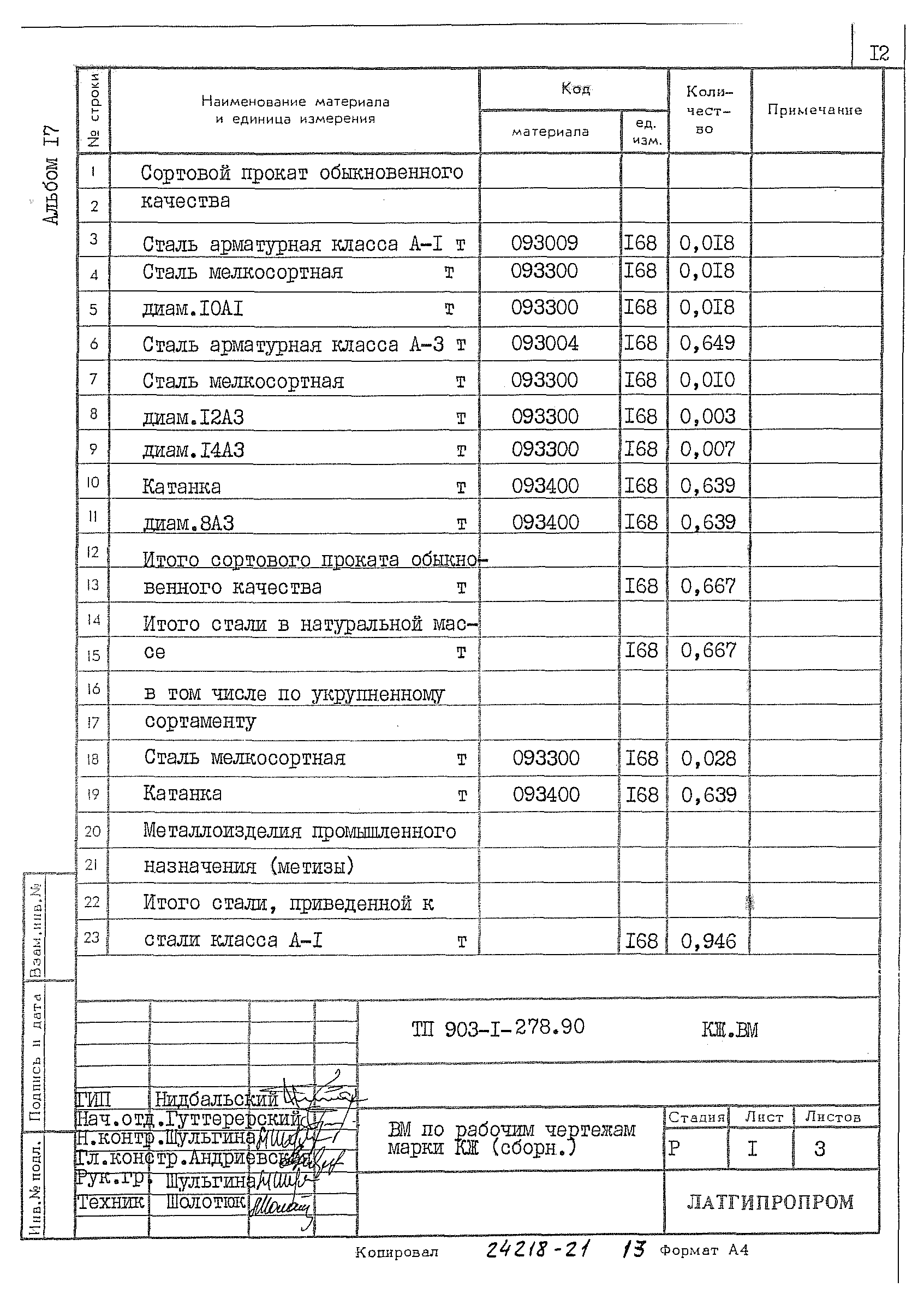 Типовой проект 903-1-278.90