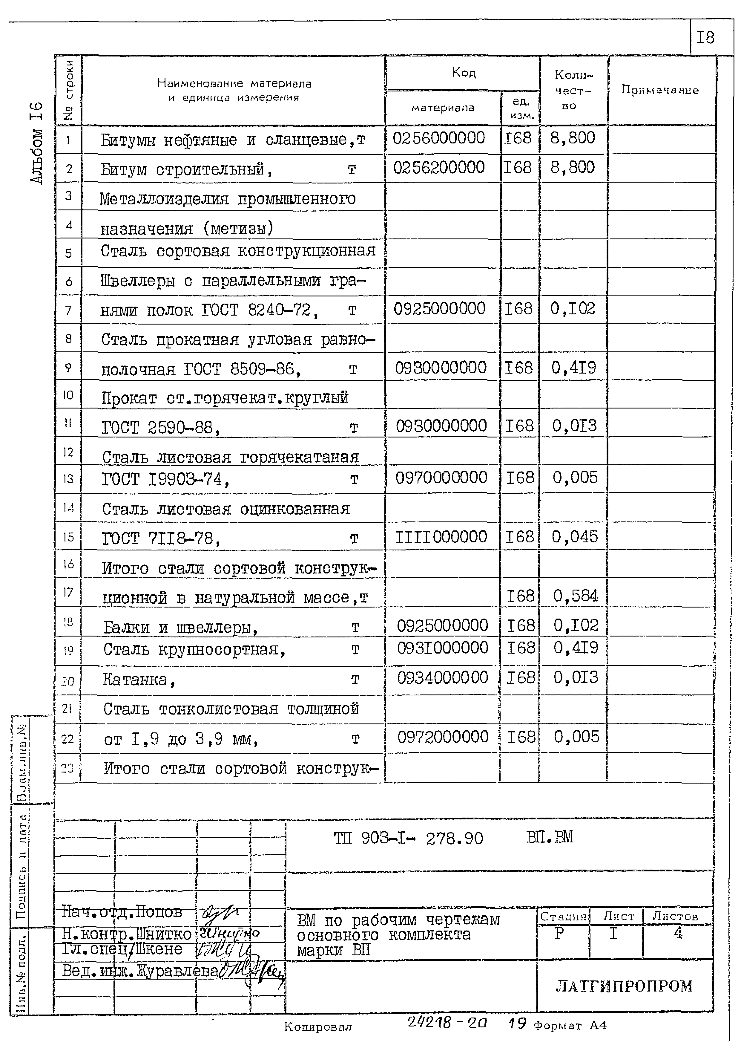 Типовой проект 903-1-278.90