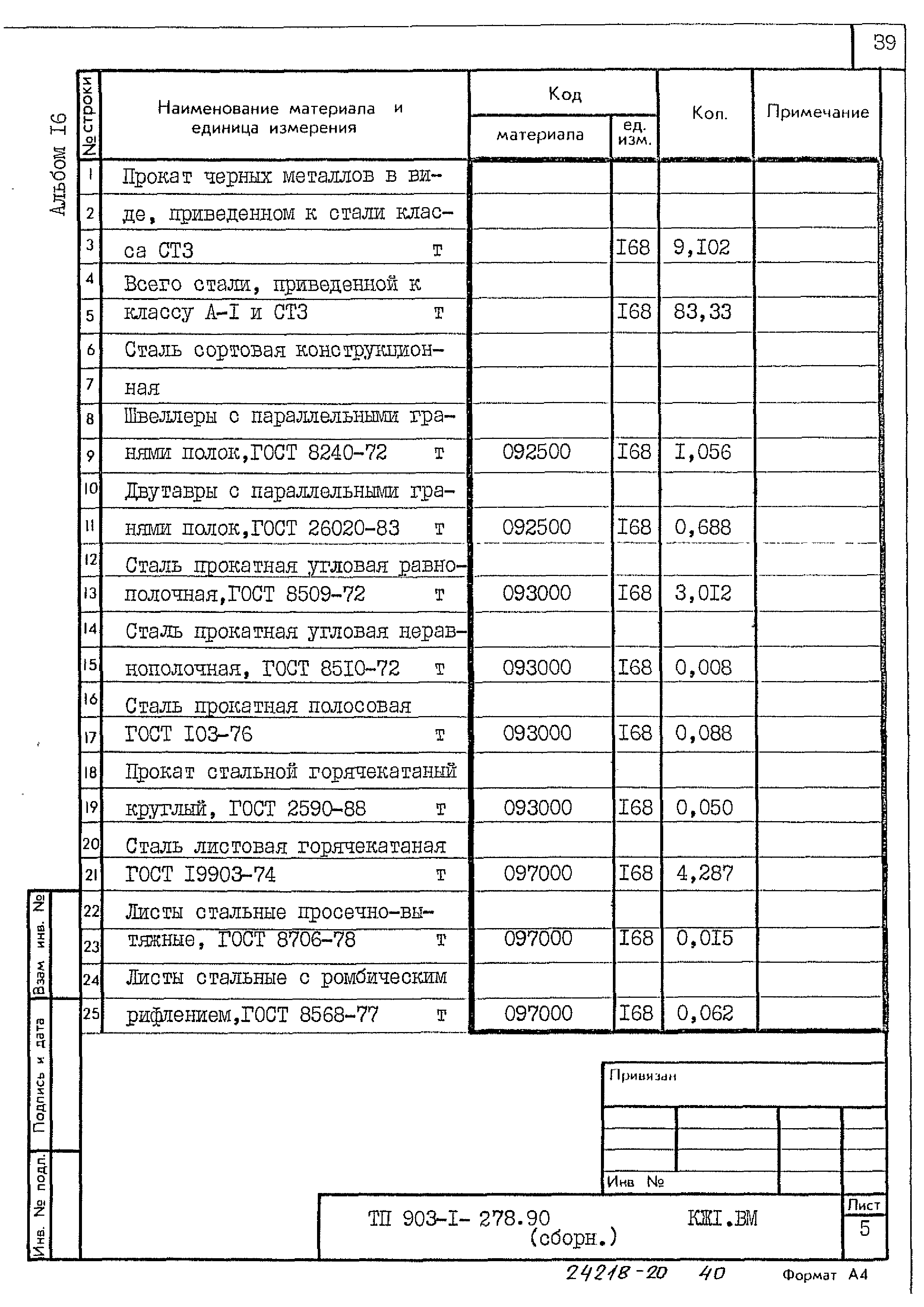 Типовой проект 903-1-278.90