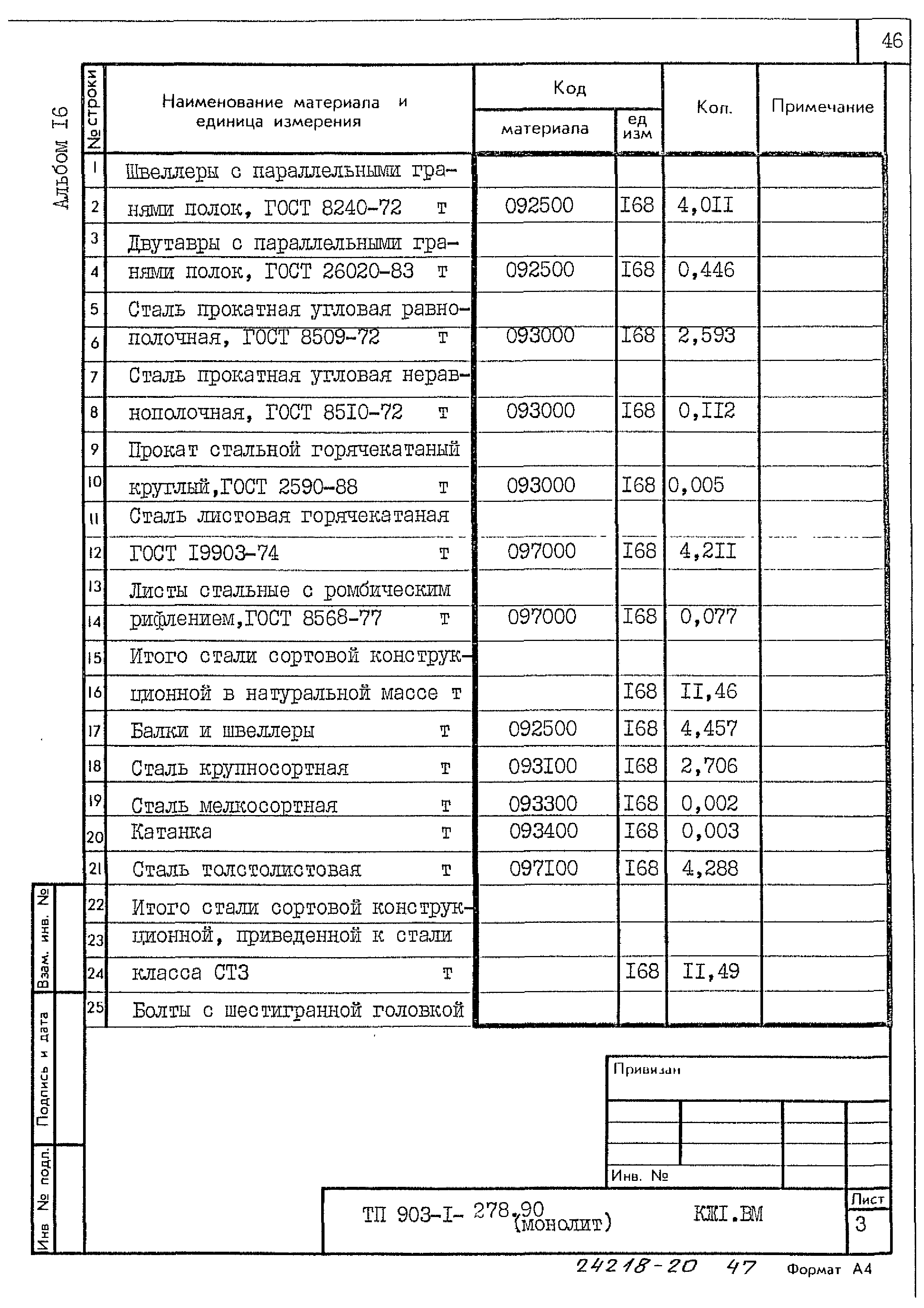 Типовой проект 903-1-278.90