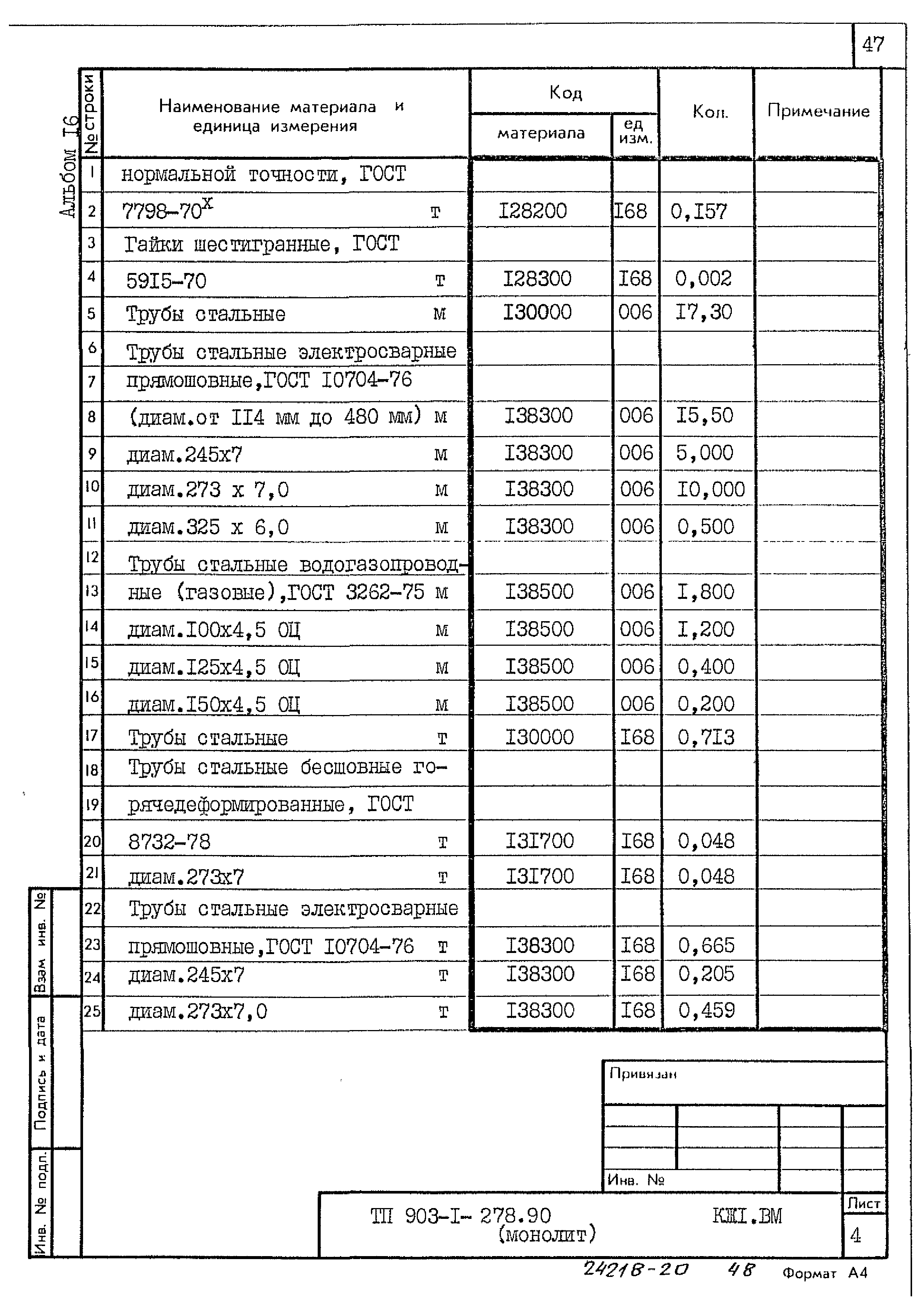 Типовой проект 903-1-278.90