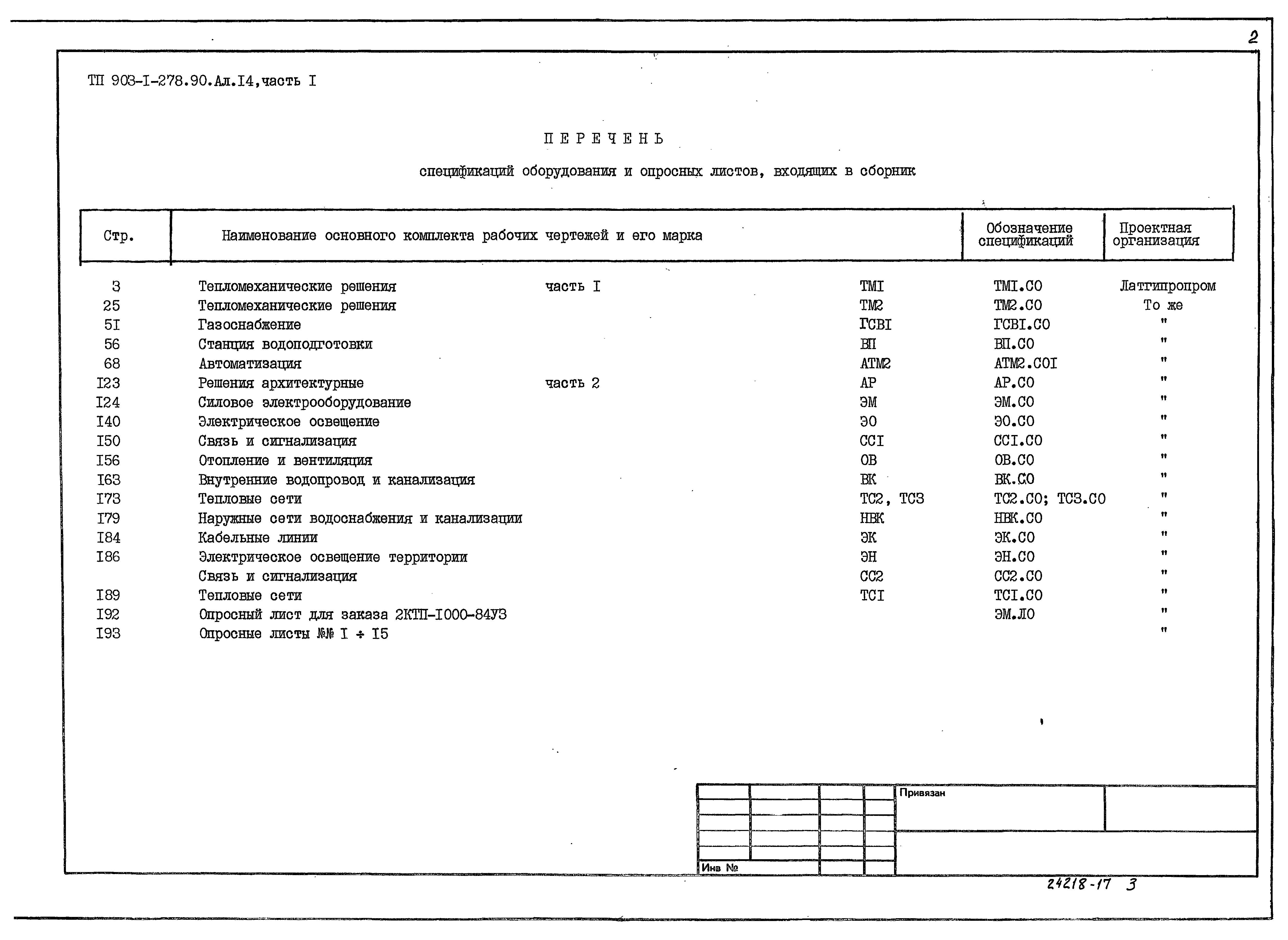 Типовой проект 903-1-278.90