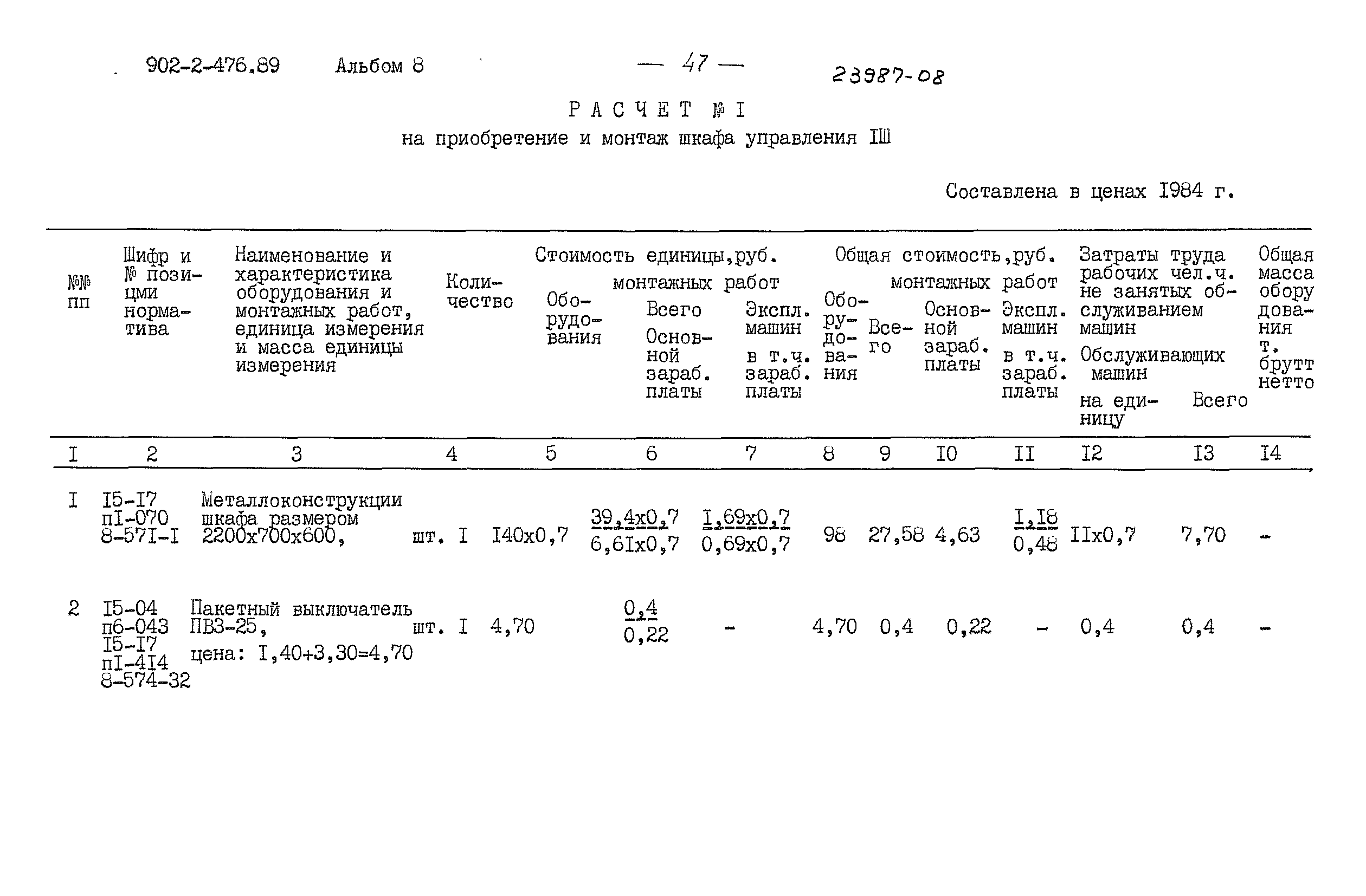 Типовой проект 902-2-476.89