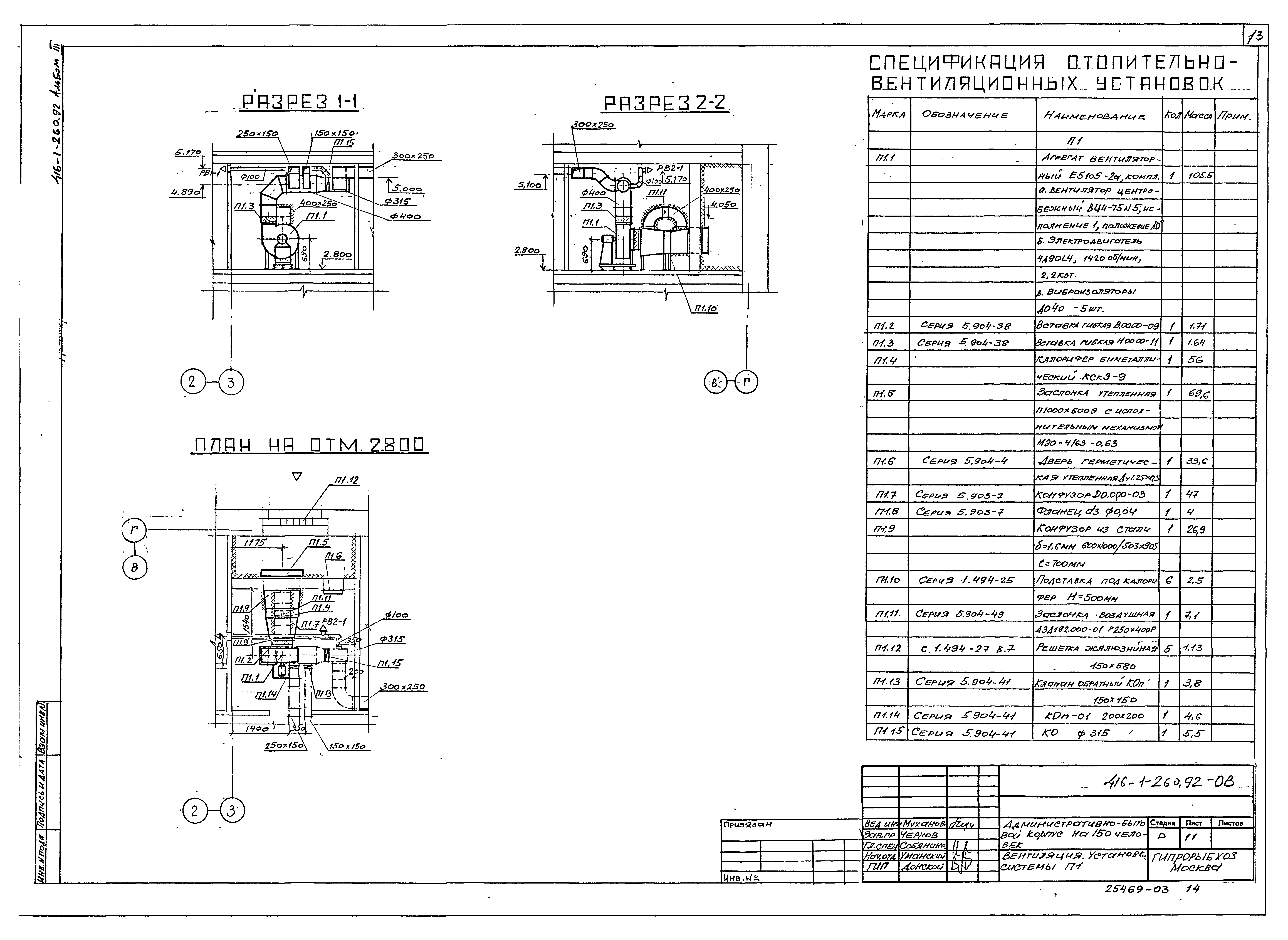 Типовой проект 416-1-260.92