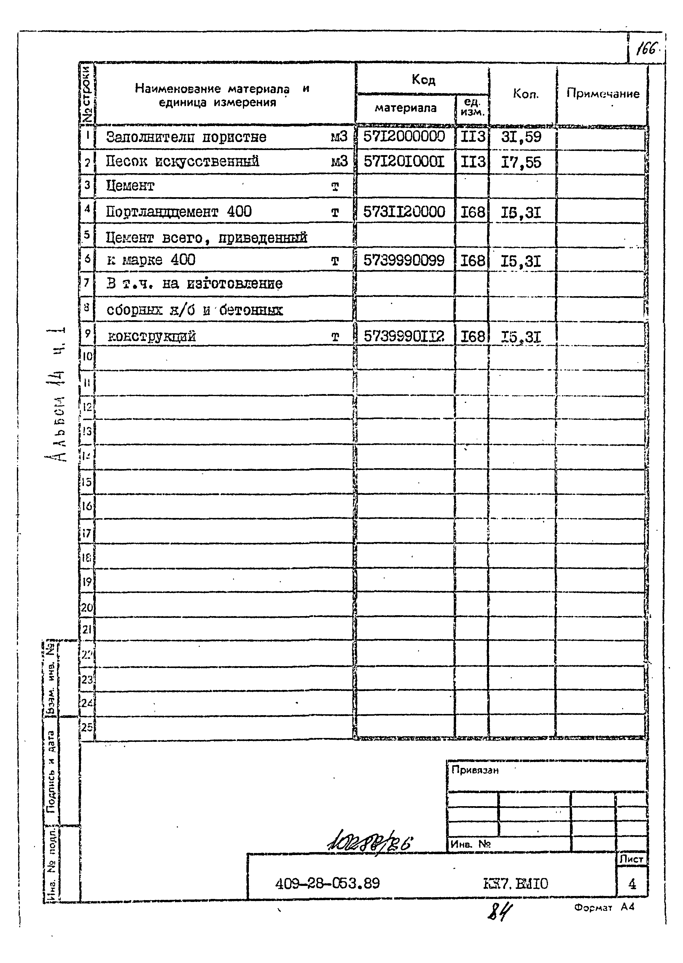 Типовые проектные решения 409-28-053.89