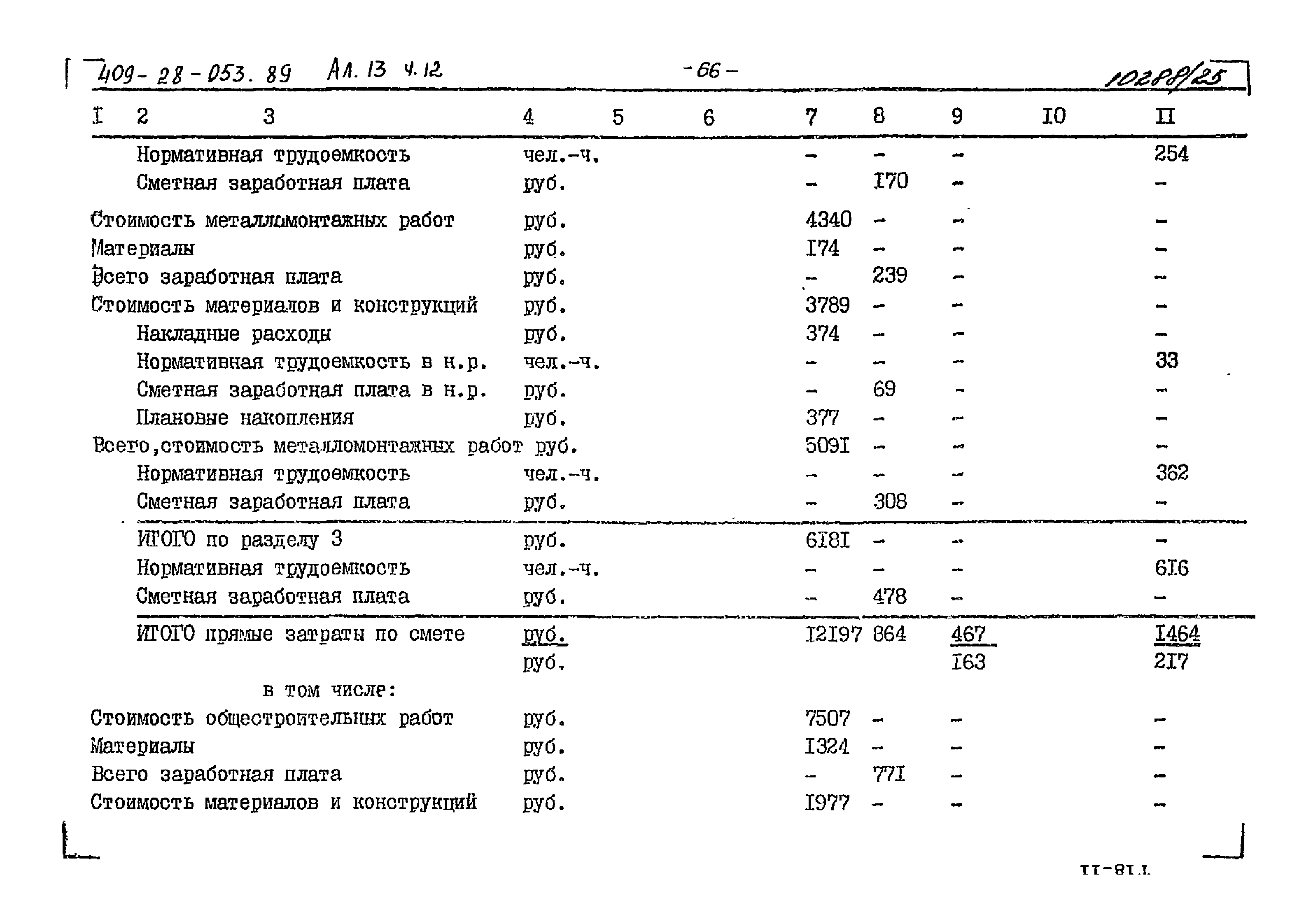 Типовые проектные решения 409-28-053.89