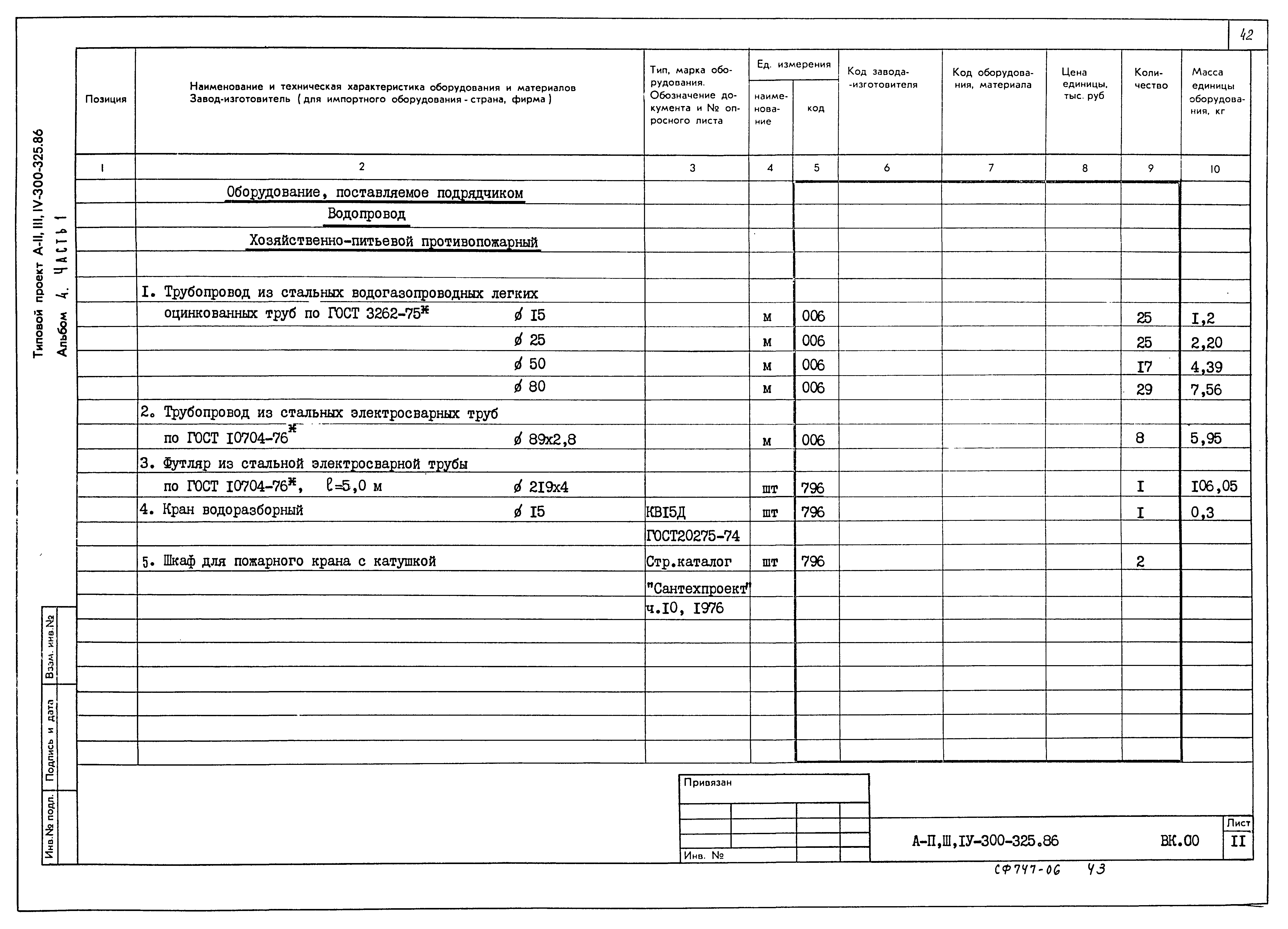 Типовой проект А-II,III,IV-300-326.86