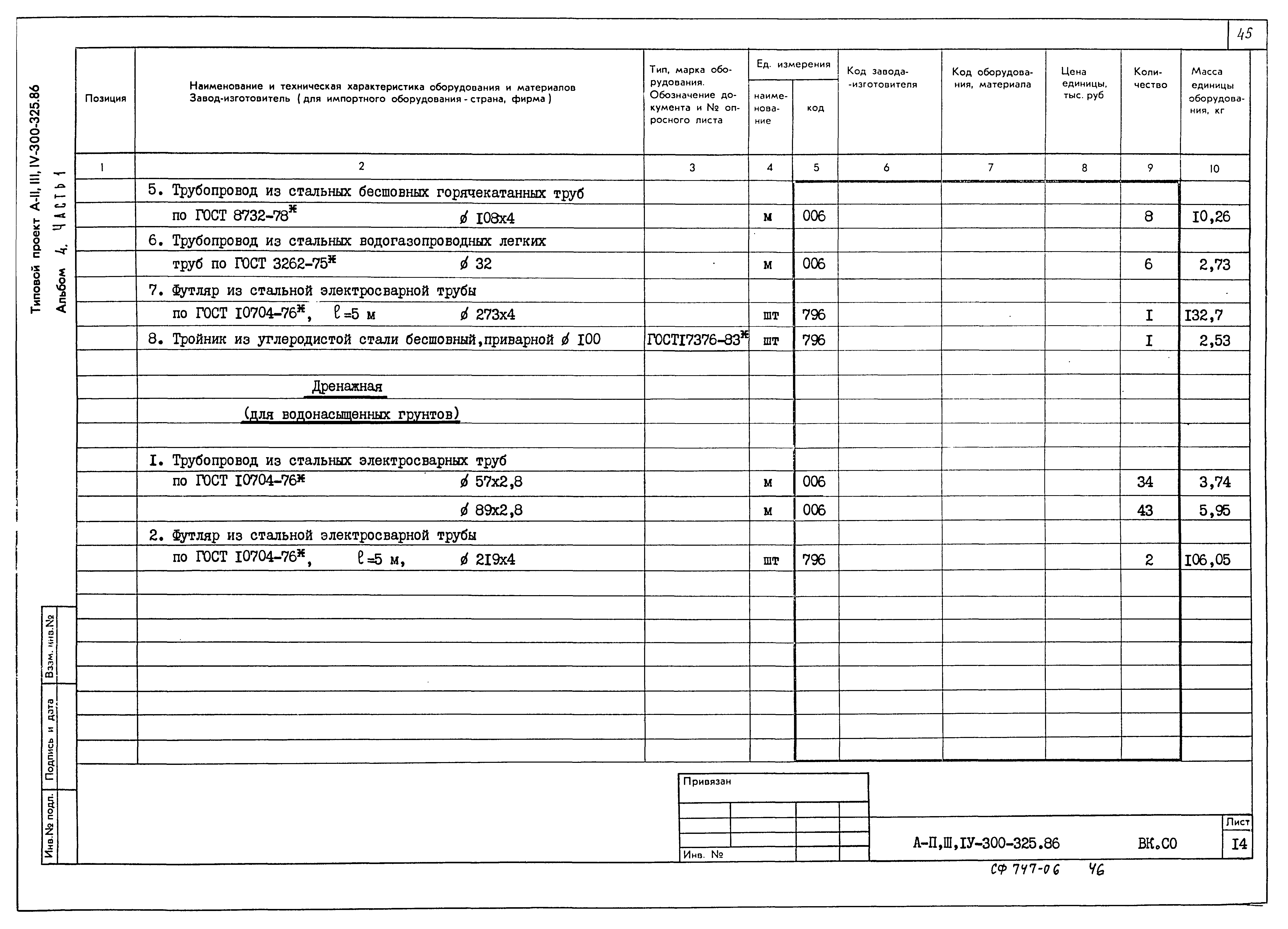 Типовой проект А-II,III,IV-300-326.86