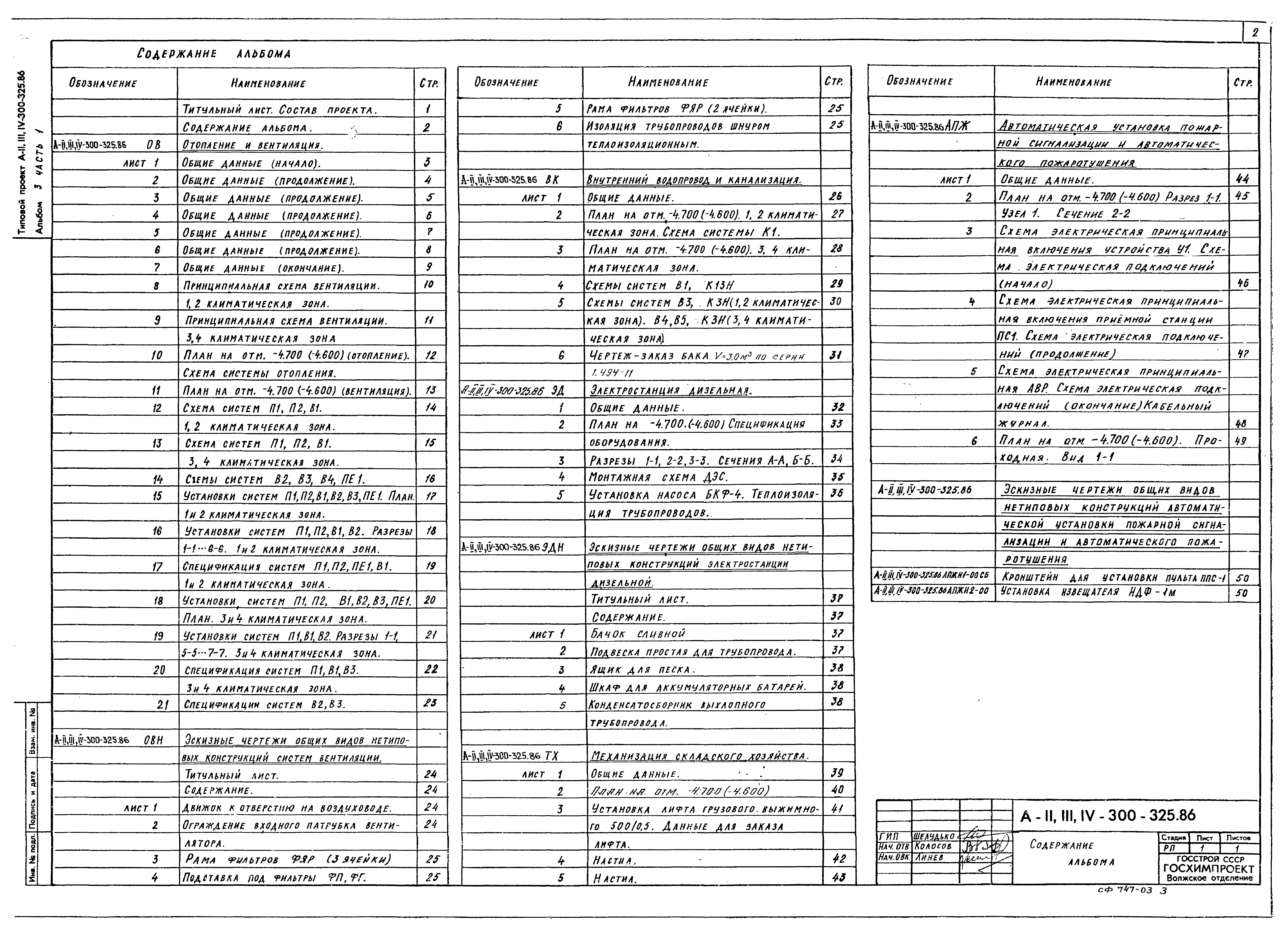 Типовой проект А-II,III,IV-300-326.86