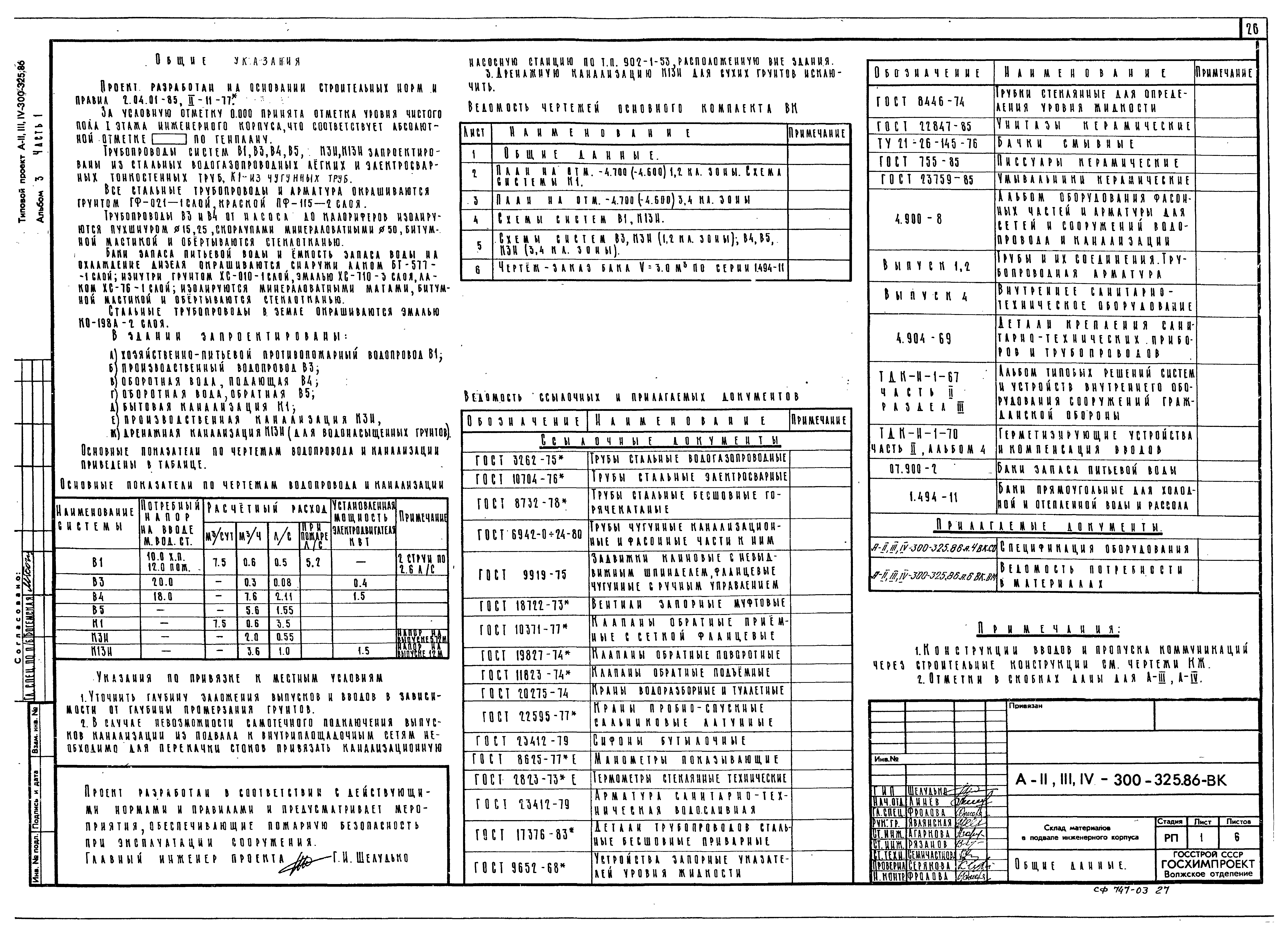 Типовой проект А-II,III,IV-300-326.86