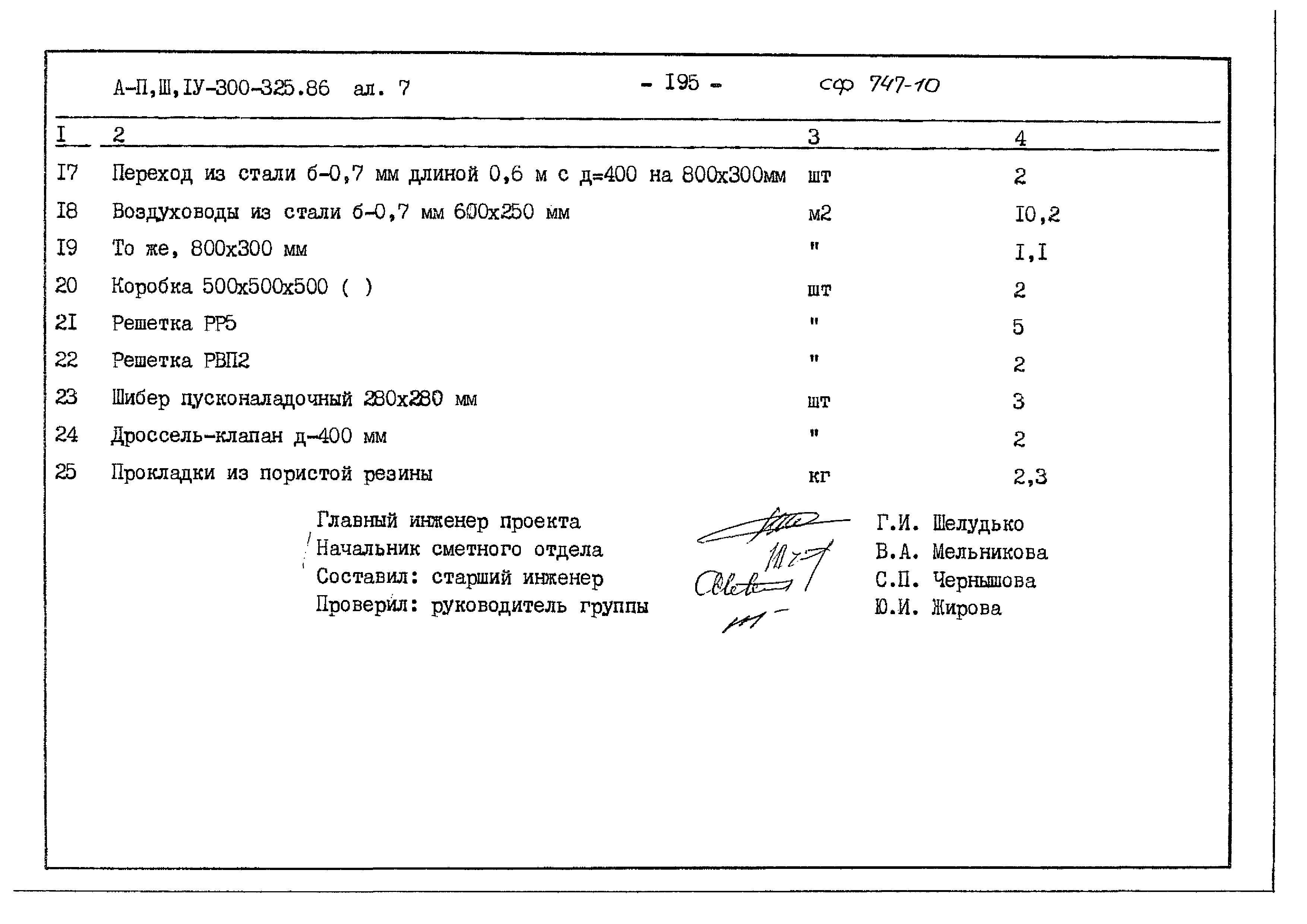 Типовой проект А-II,III,IV-300-325.86