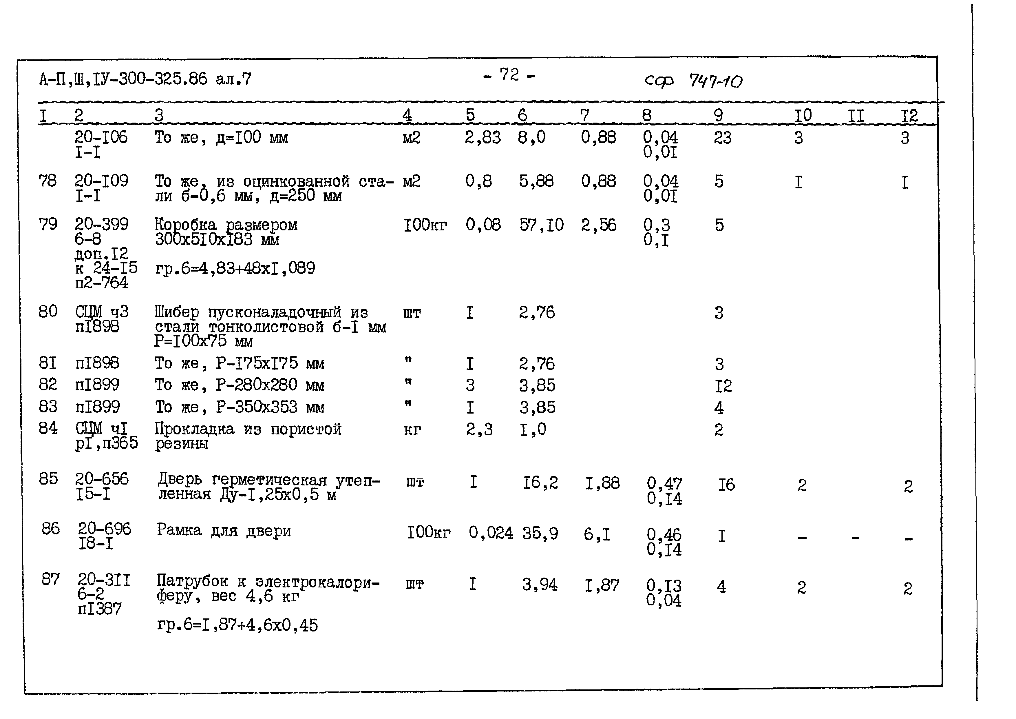 Типовой проект А-II,III,IV-300-325.86