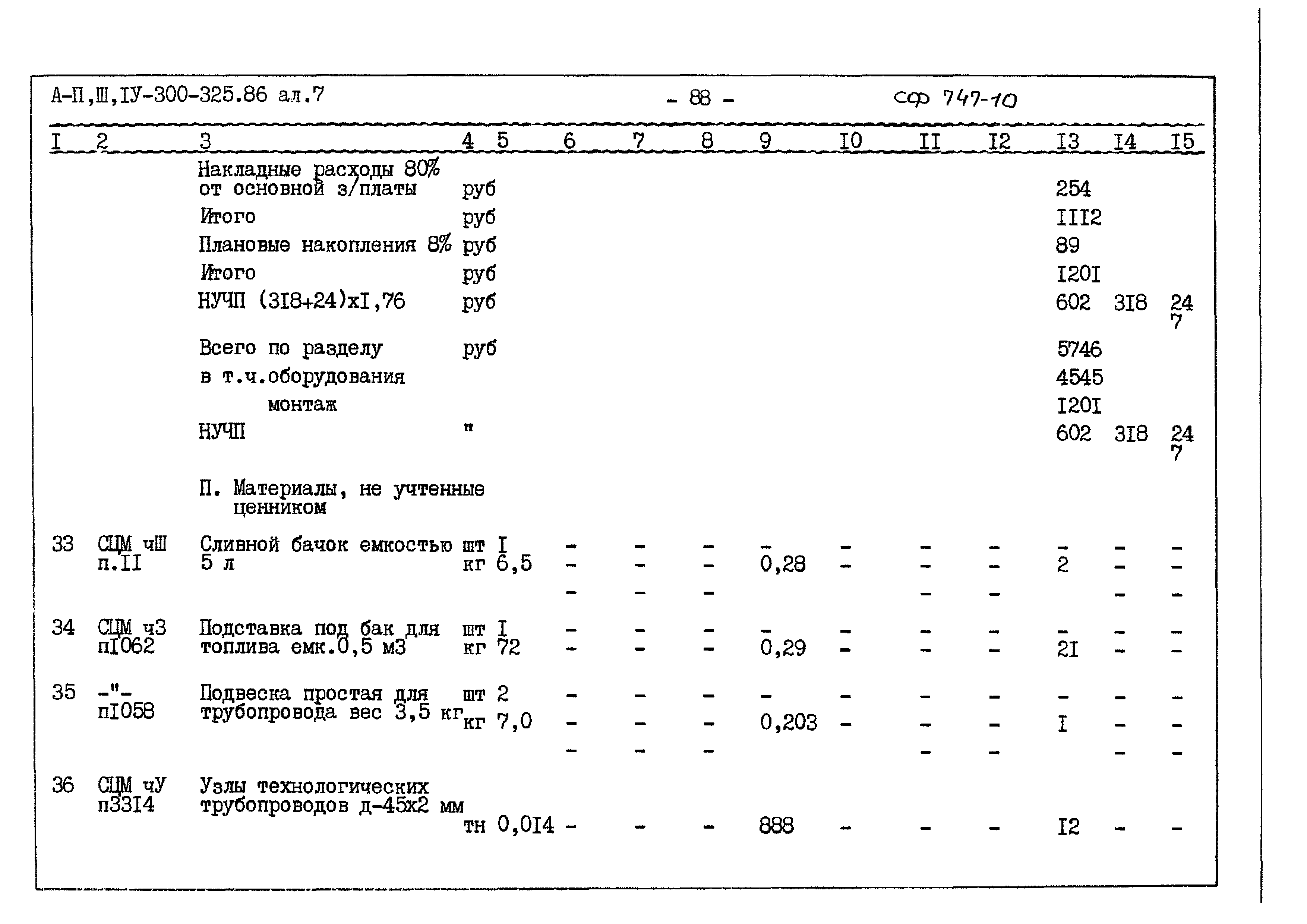 Типовой проект А-II,III,IV-300-325.86