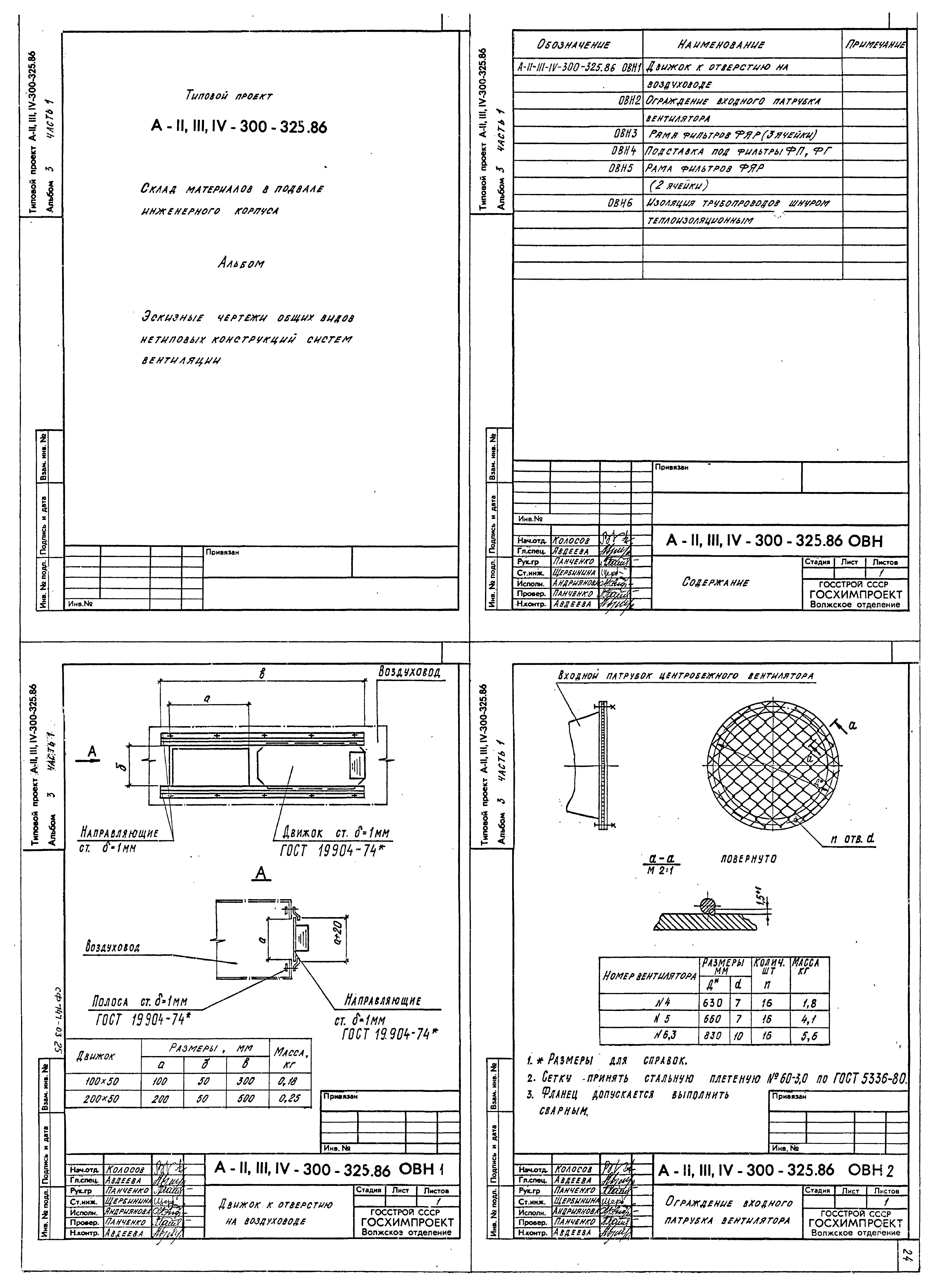 Типовой проект А-II,III,IV-300-325.86