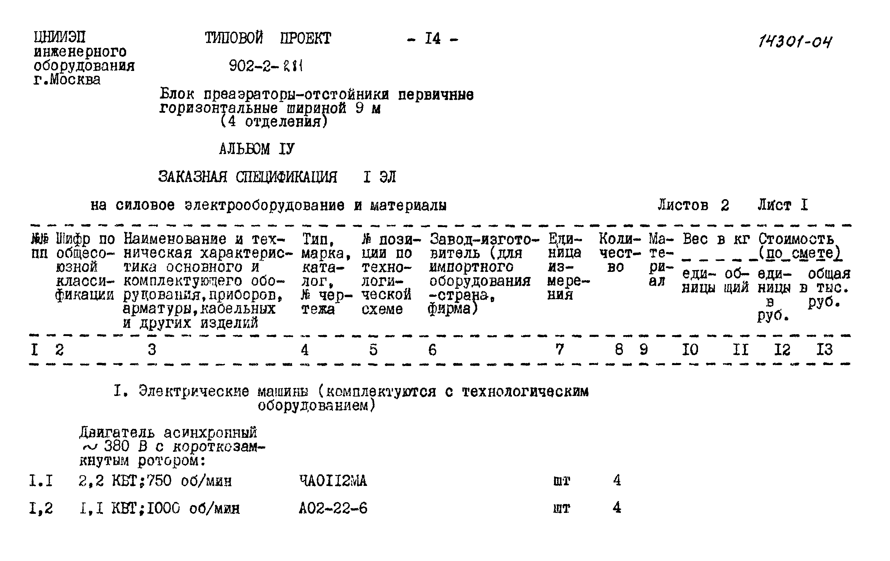 Типовой проект 902-2-281