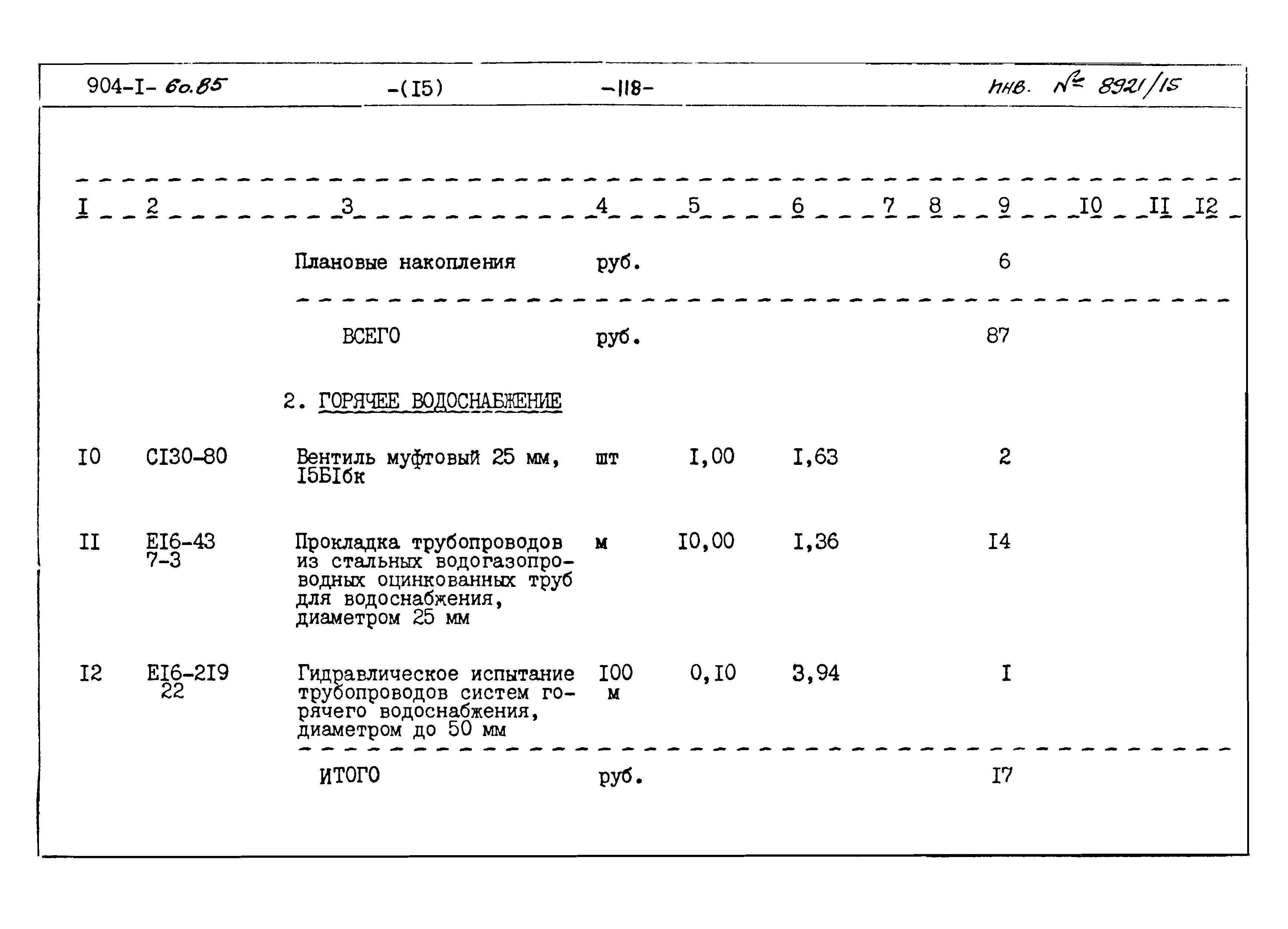 Типовой проект 904-1-60.85