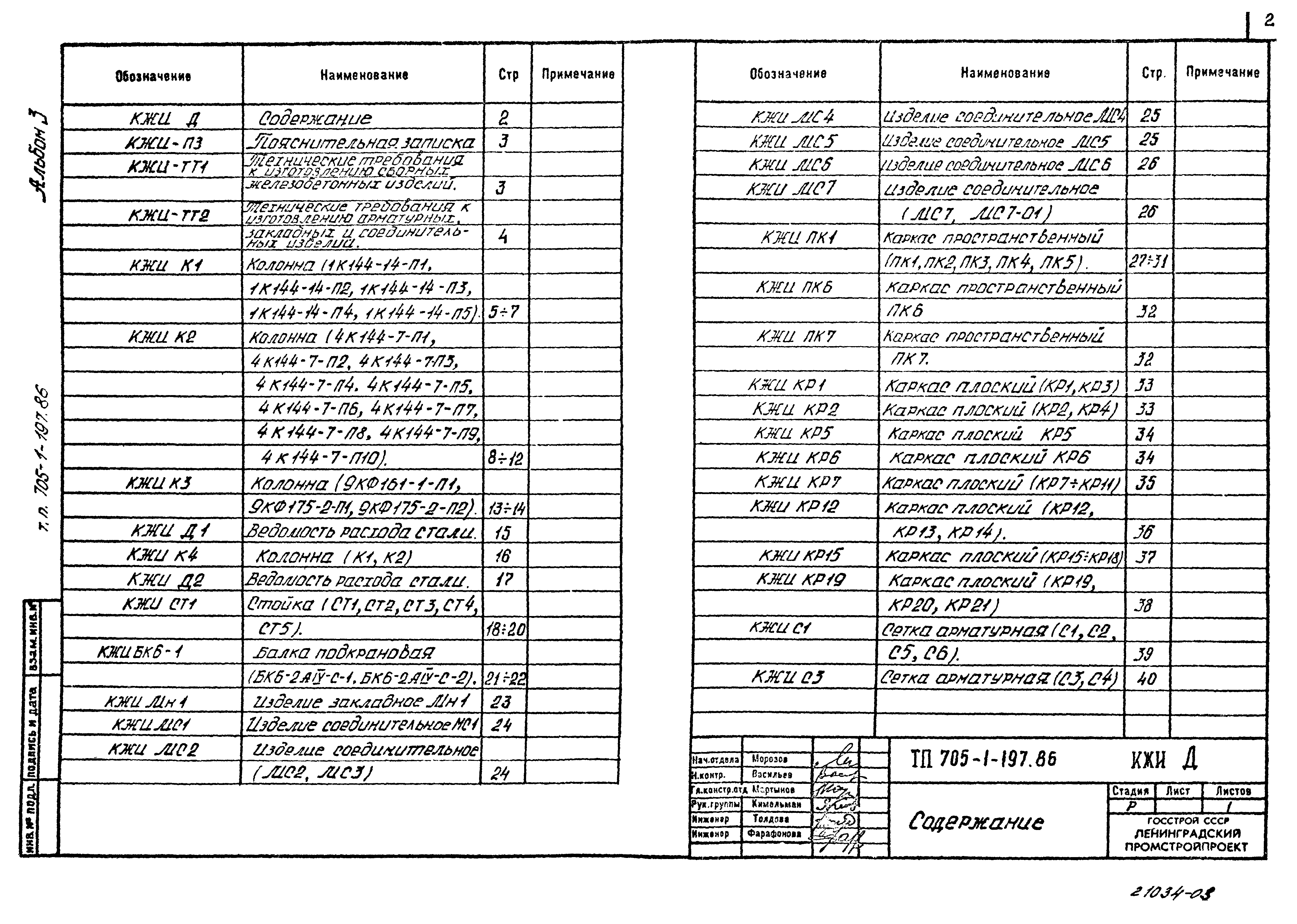 Типовой проект 705-1-197.86