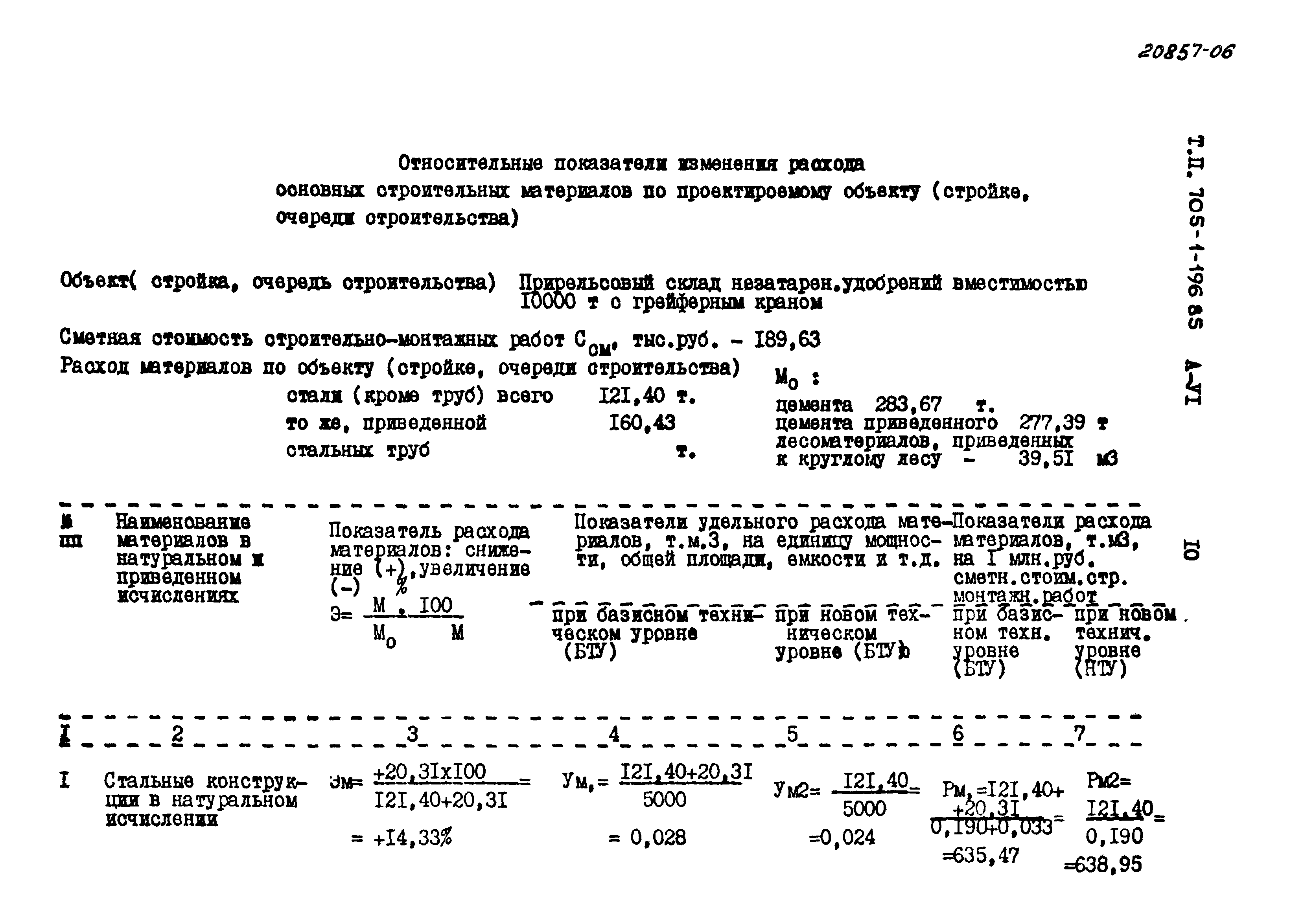 Типовой проект 705-1-196.85