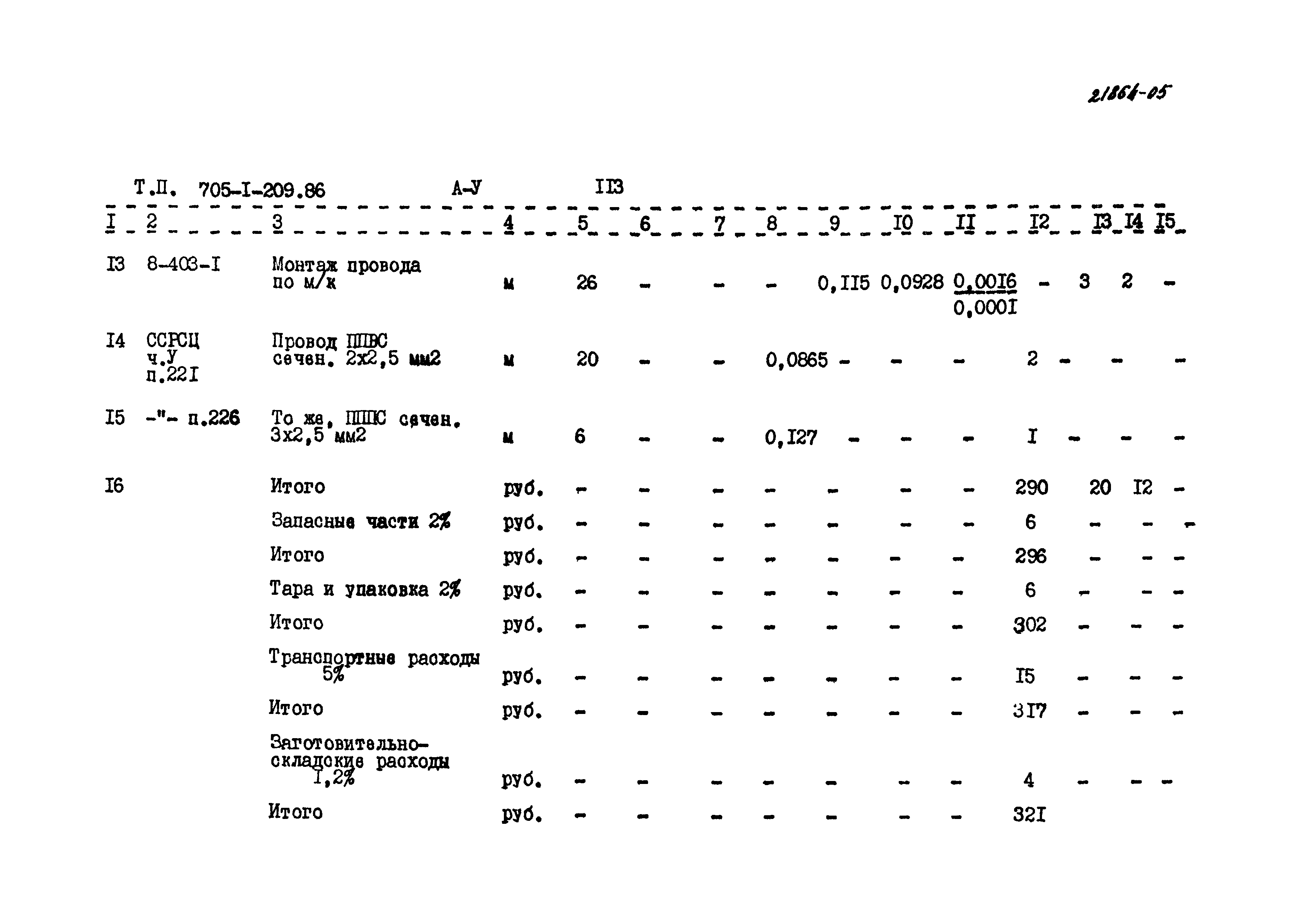 Типовой проект 705-1-209.86