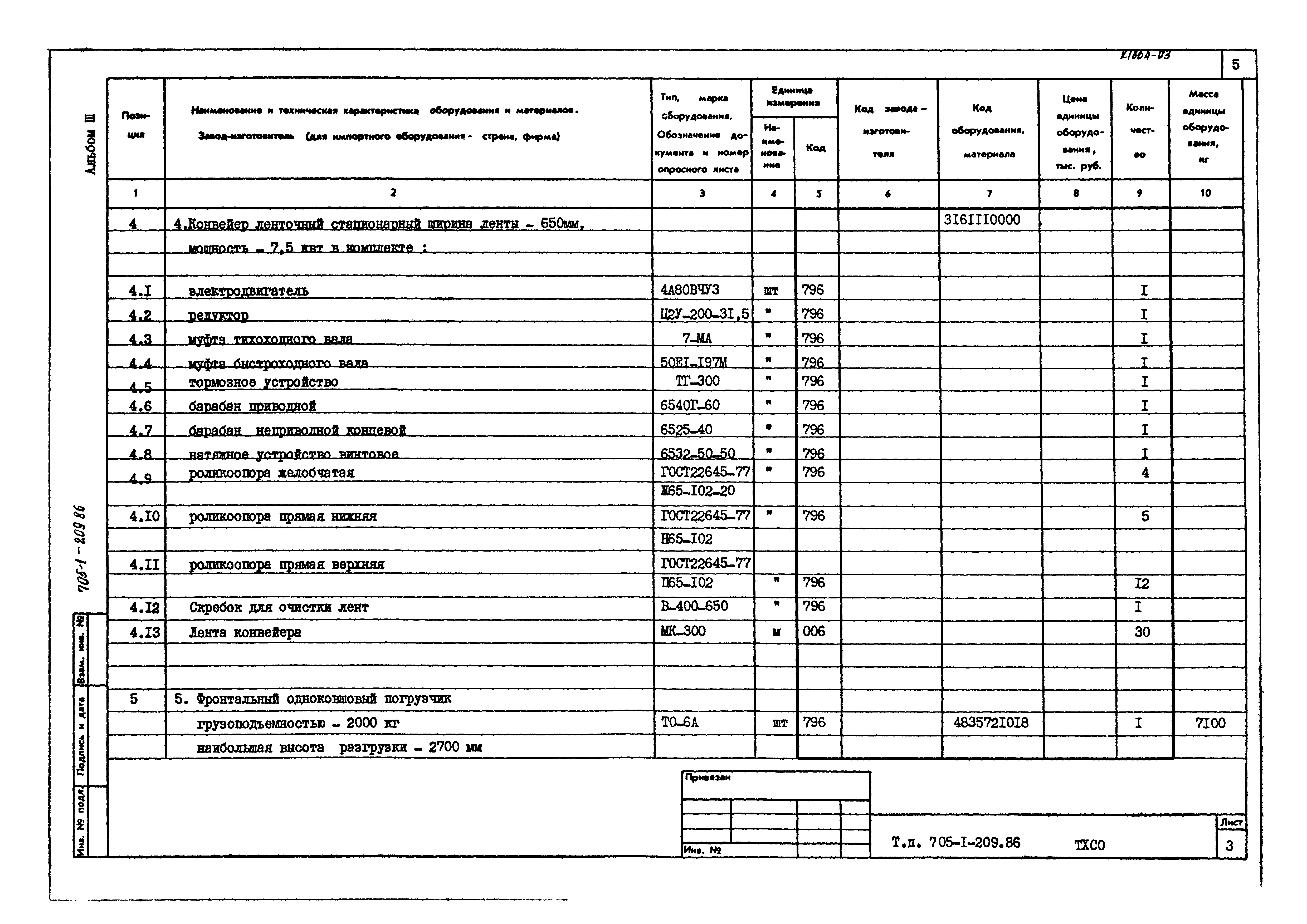 Типовой проект 705-1-209.86