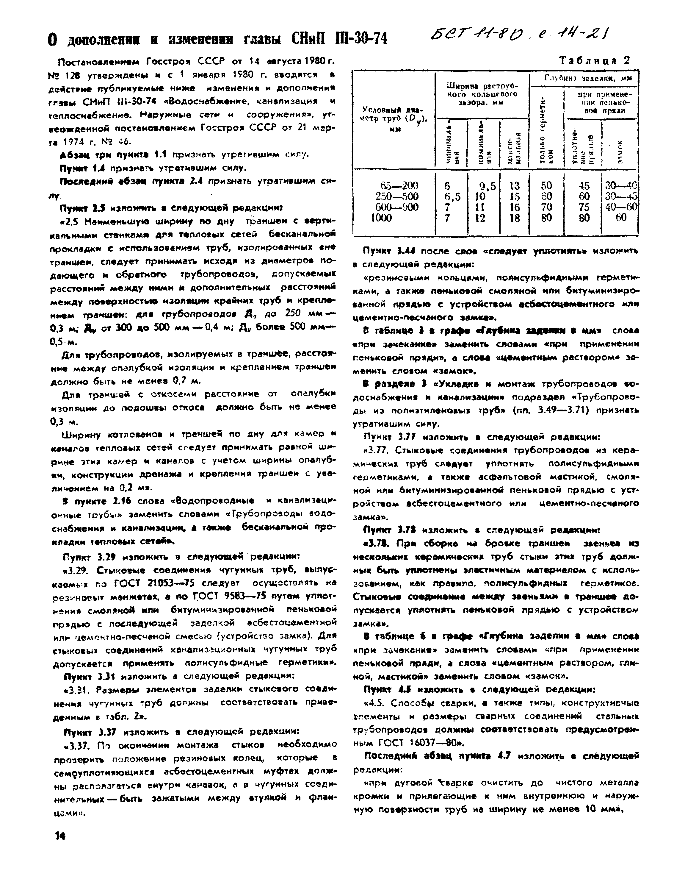 СНиП III-30-74