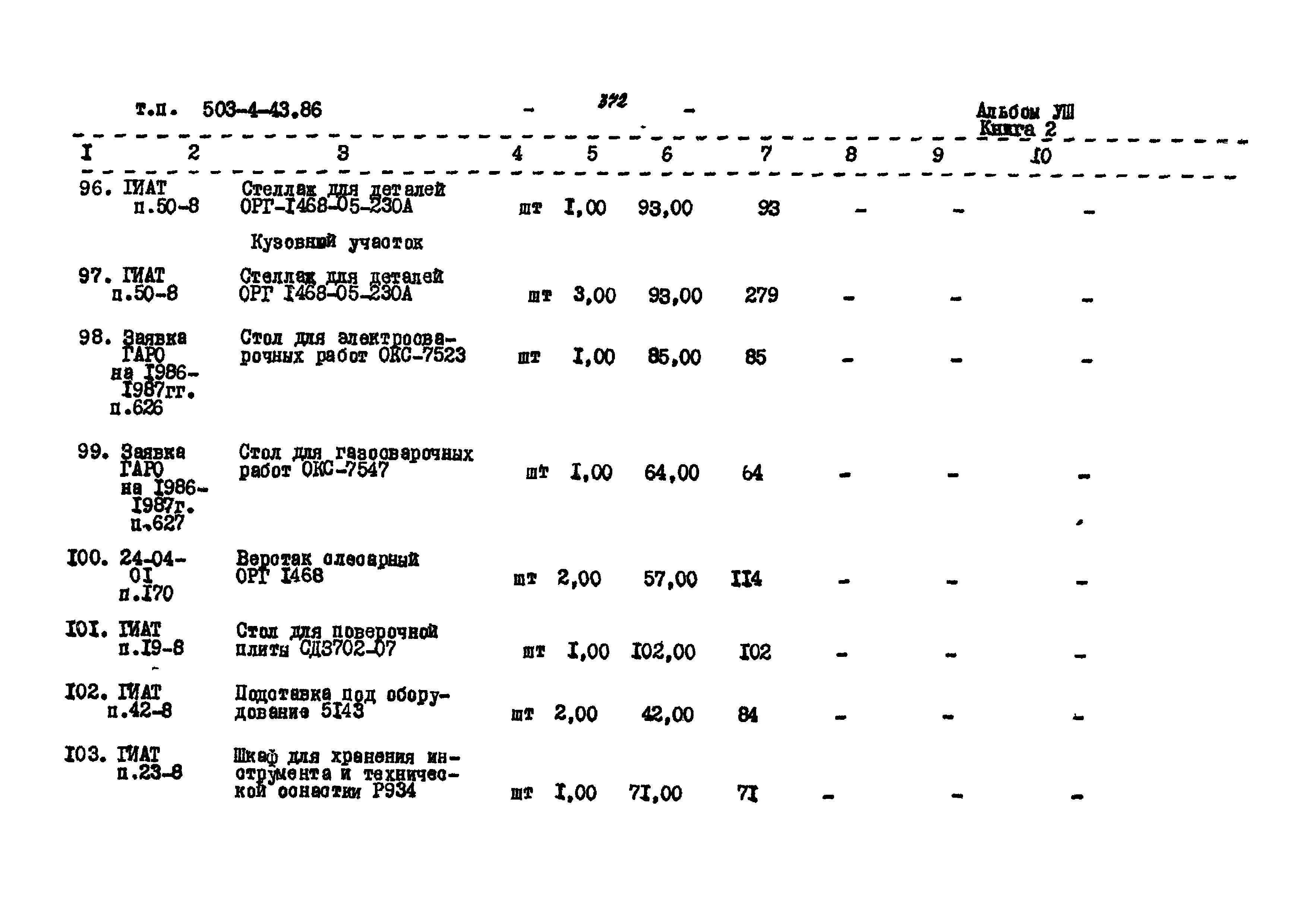 Типовой проект 503-4-43.86