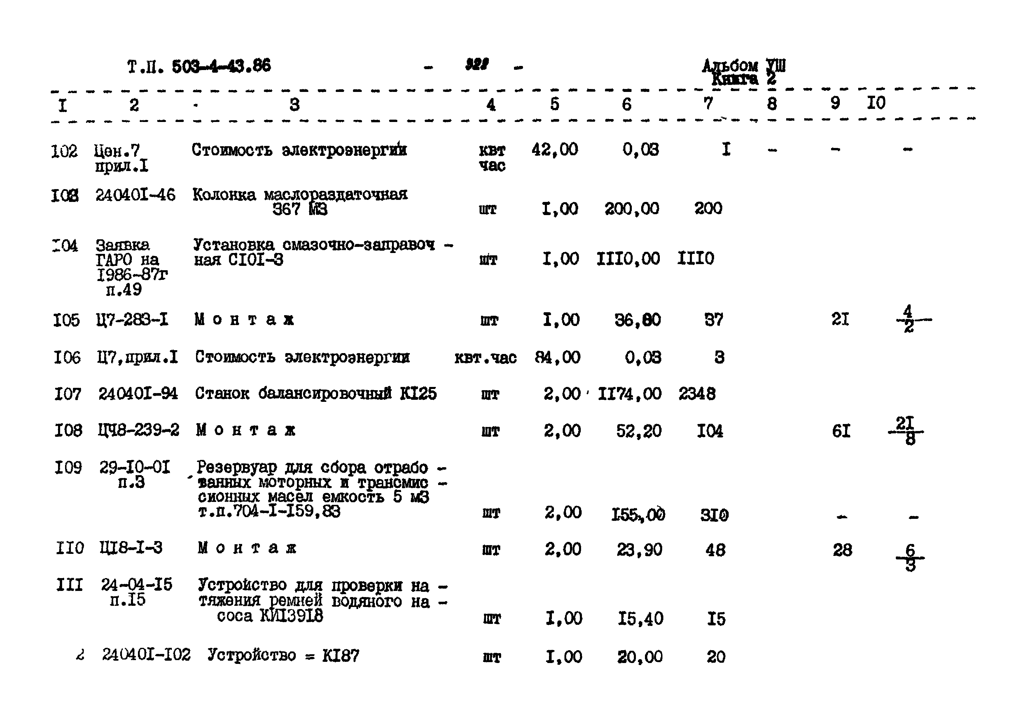 Типовой проект 503-4-43.86