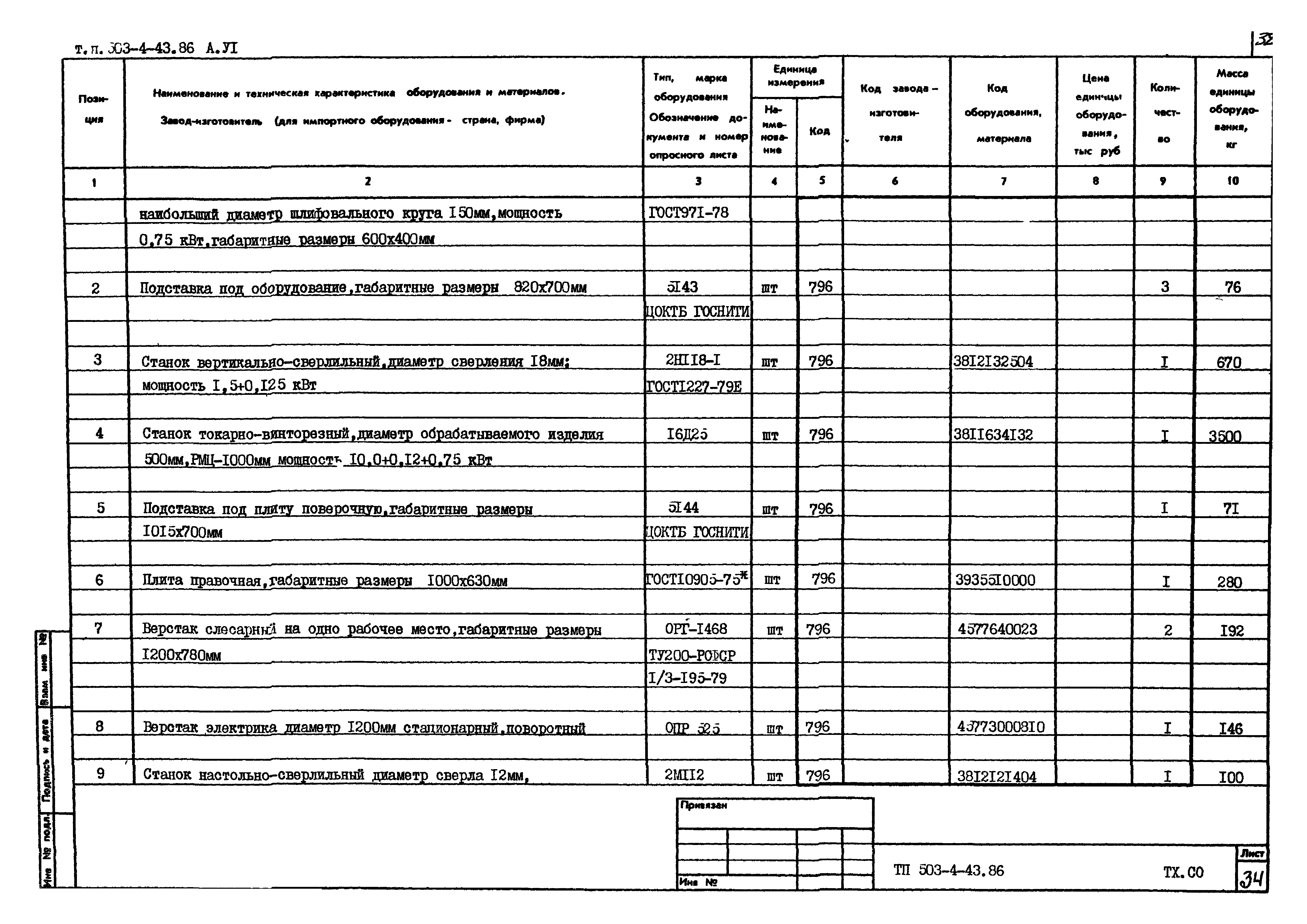 Типовой проект 503-4-43.86