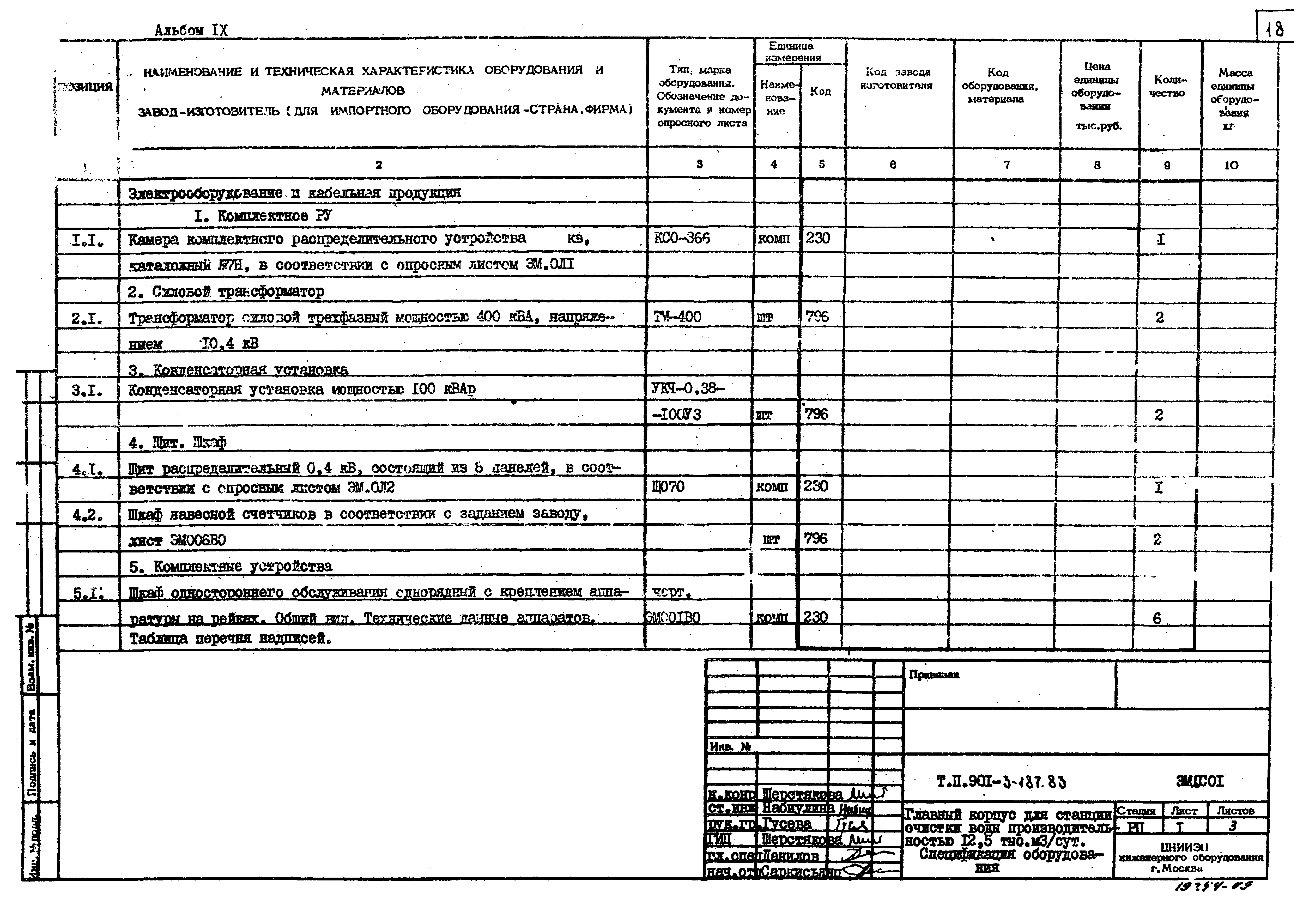 Типовой проект 901-3-187.83