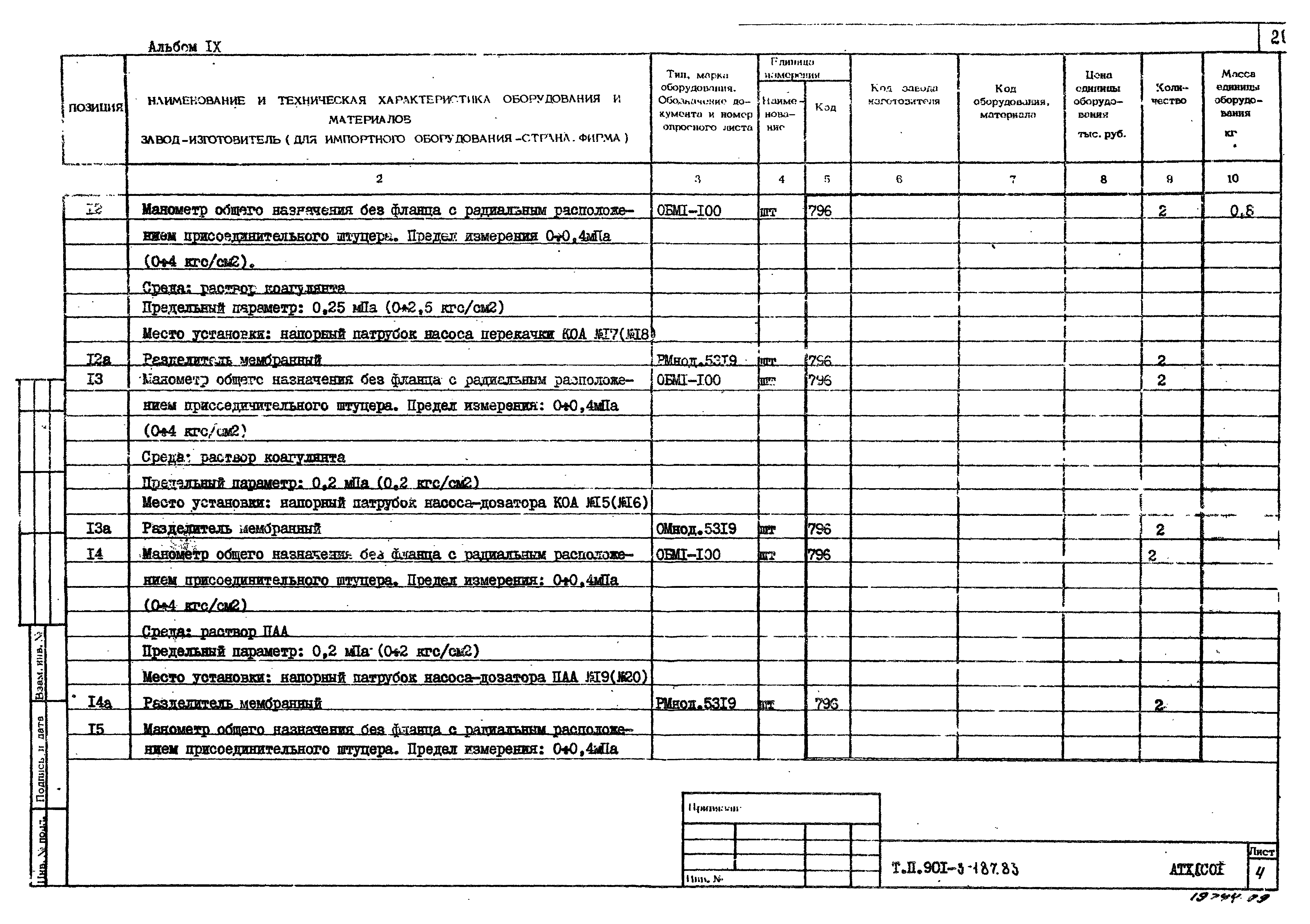 Типовой проект 901-3-187.83