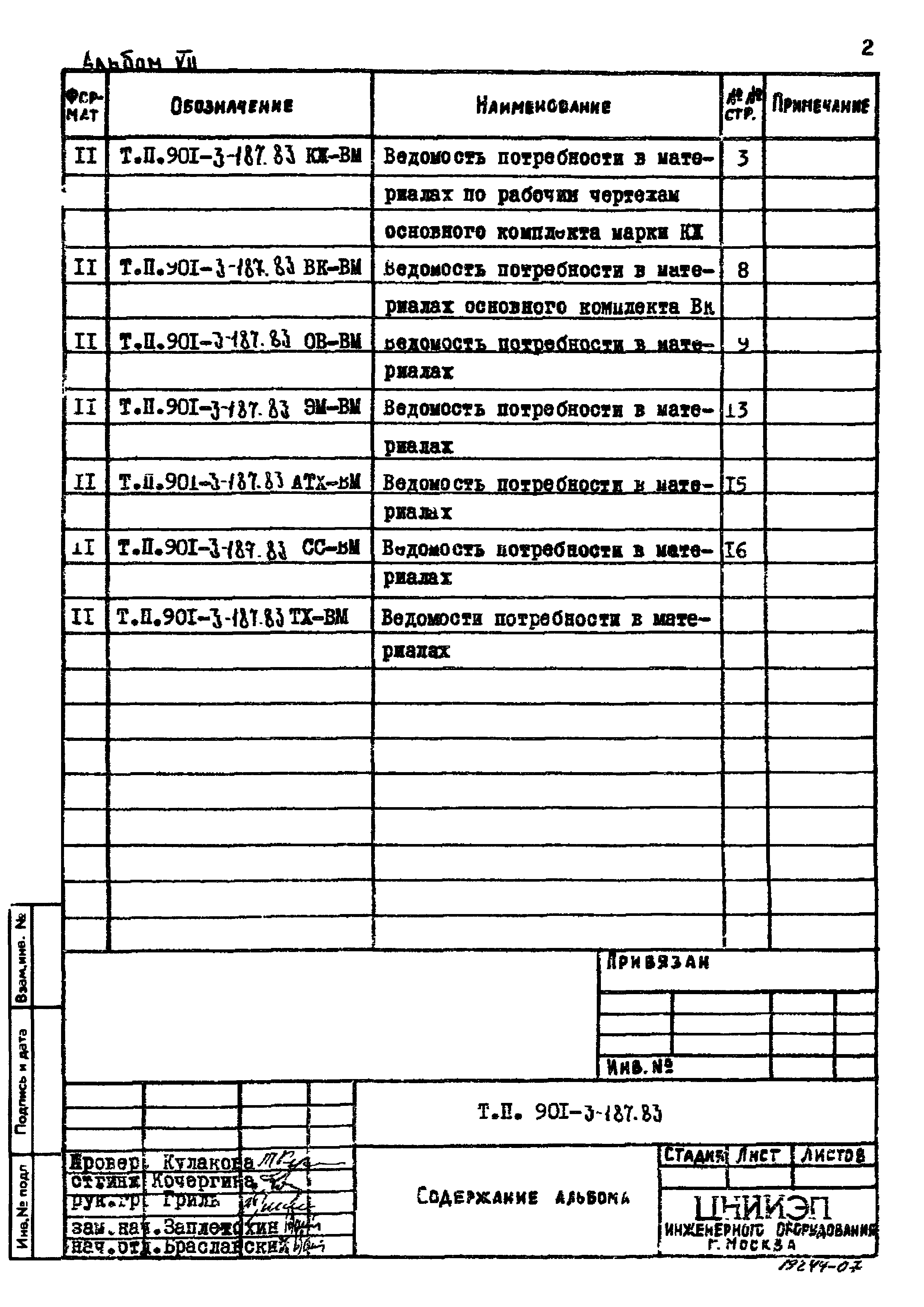 Типовой проект 901-3-187.83