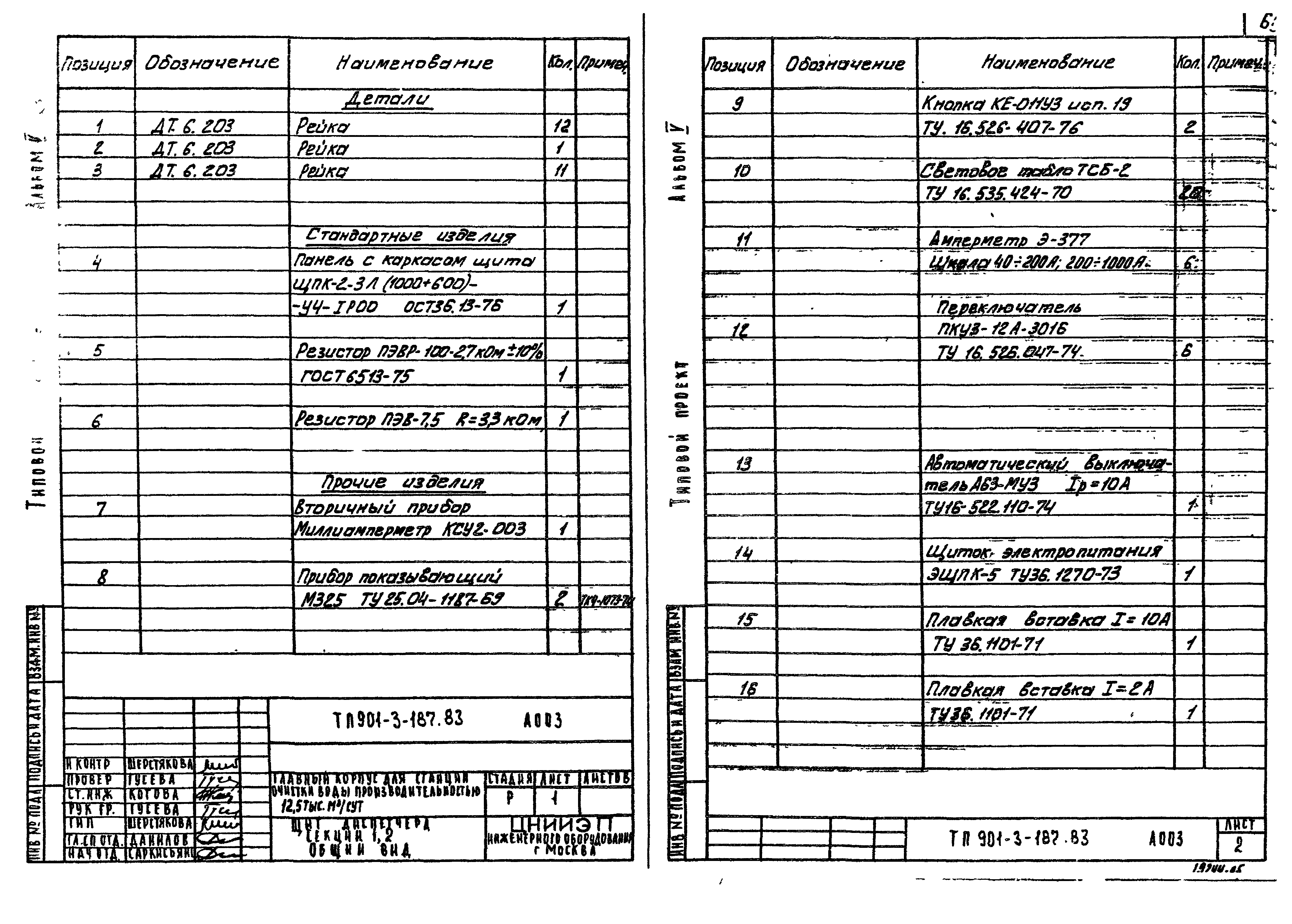 Типовой проект 901-3-187.83