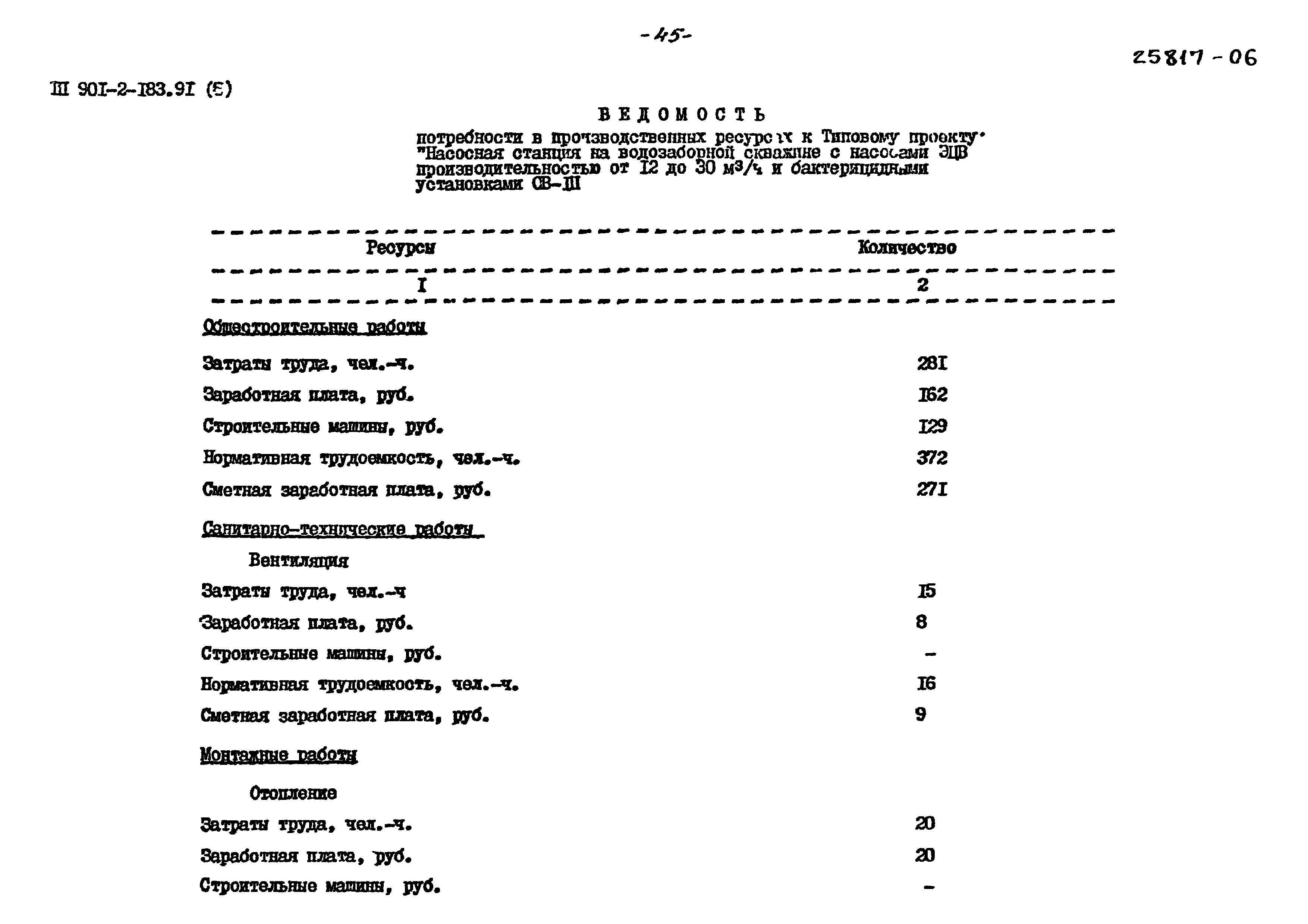 Типовой проект 901-2-183.91