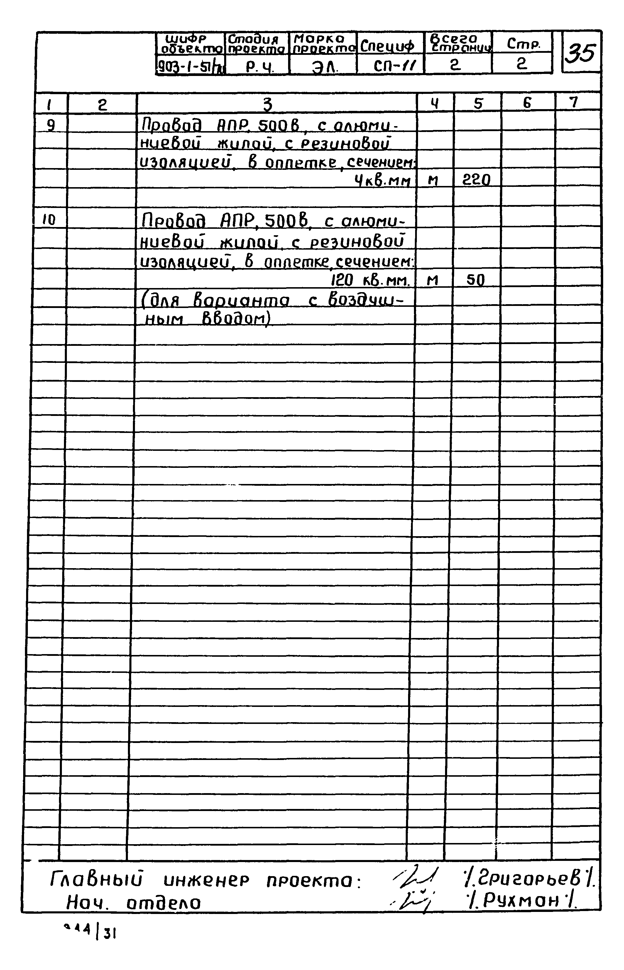 Типовой проект 903-1-52/70