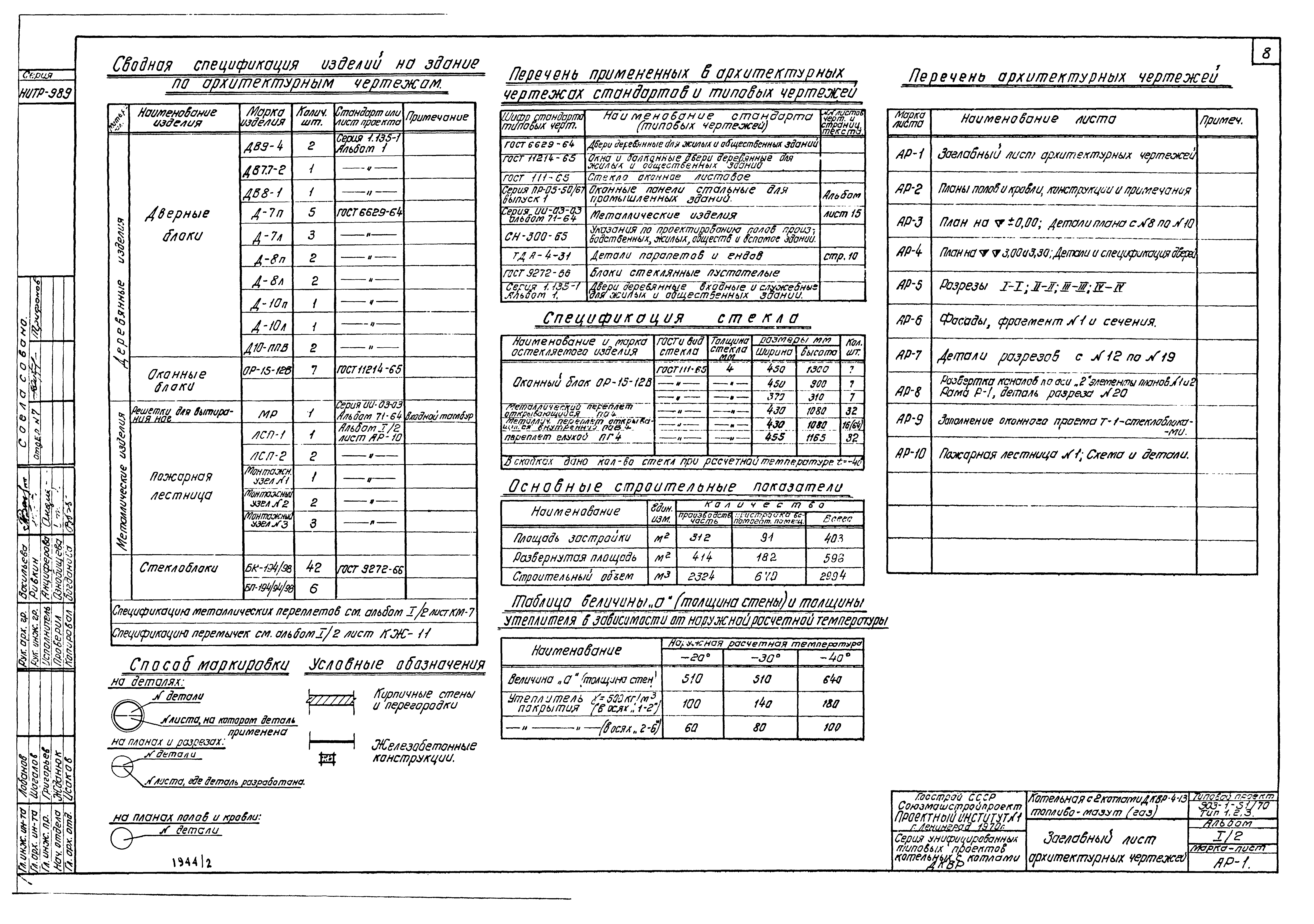 Типовой проект 903-1-52/70