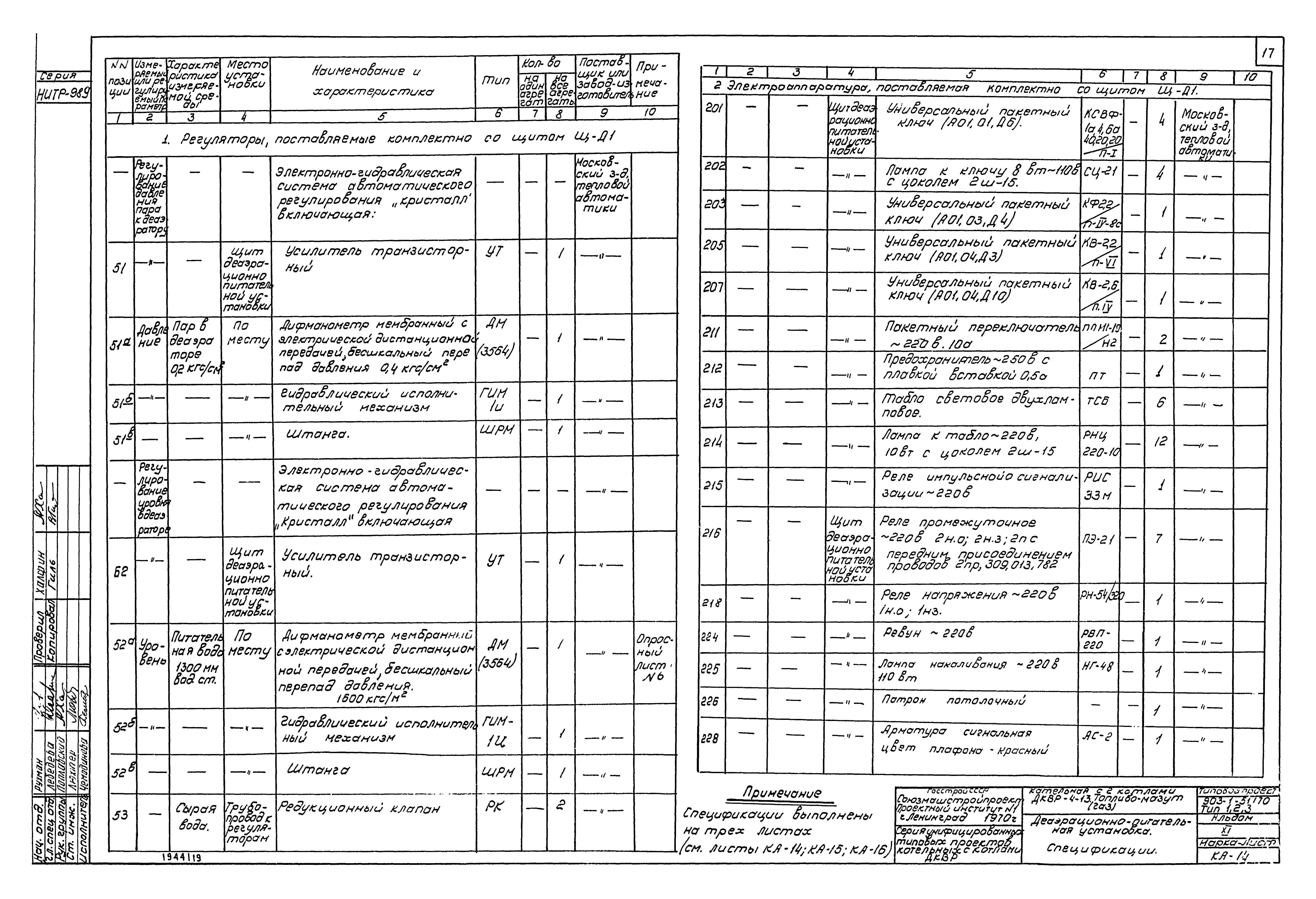 Типовой проект 903-1-51/70