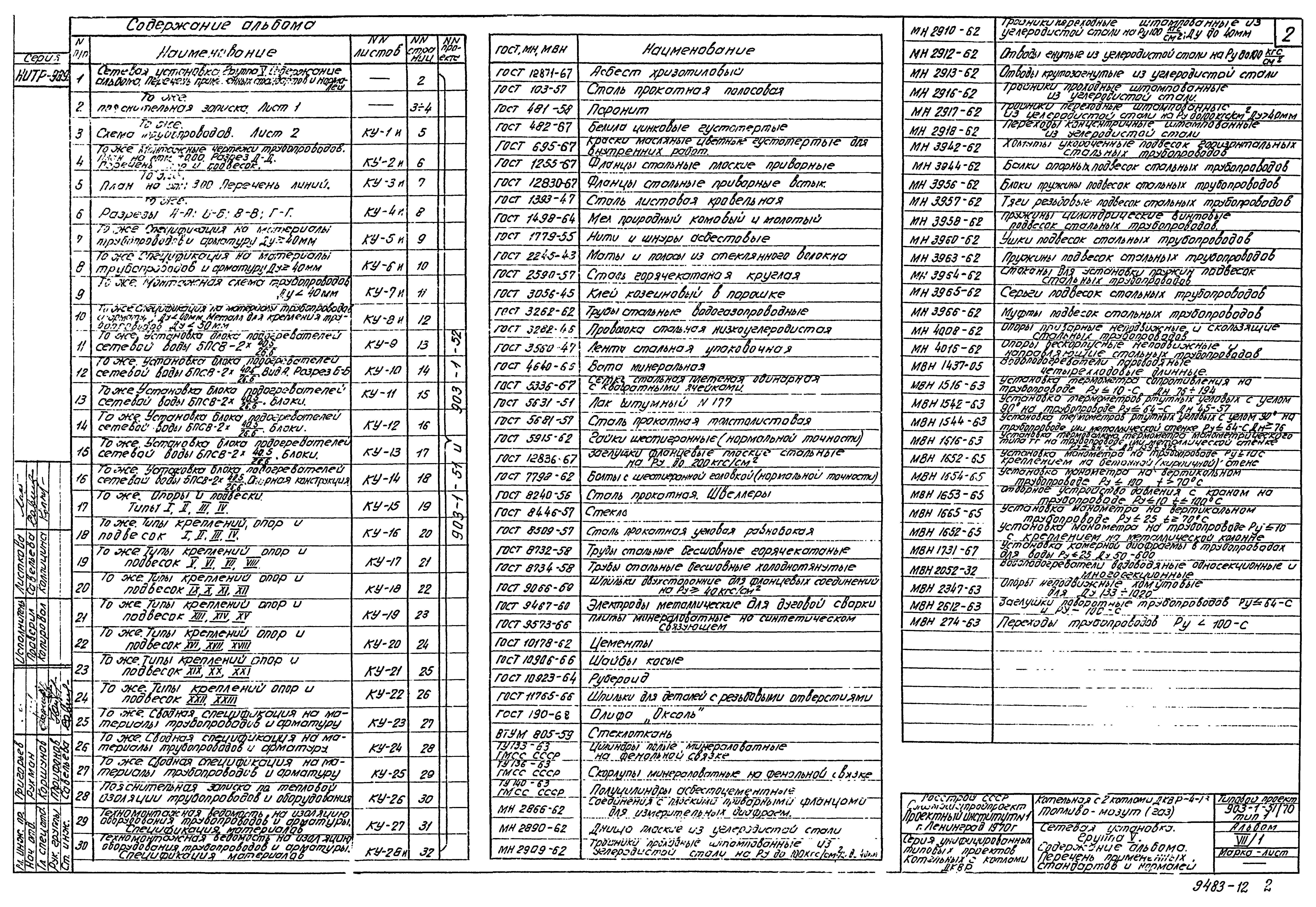 Типовой проект 903-1-51/70