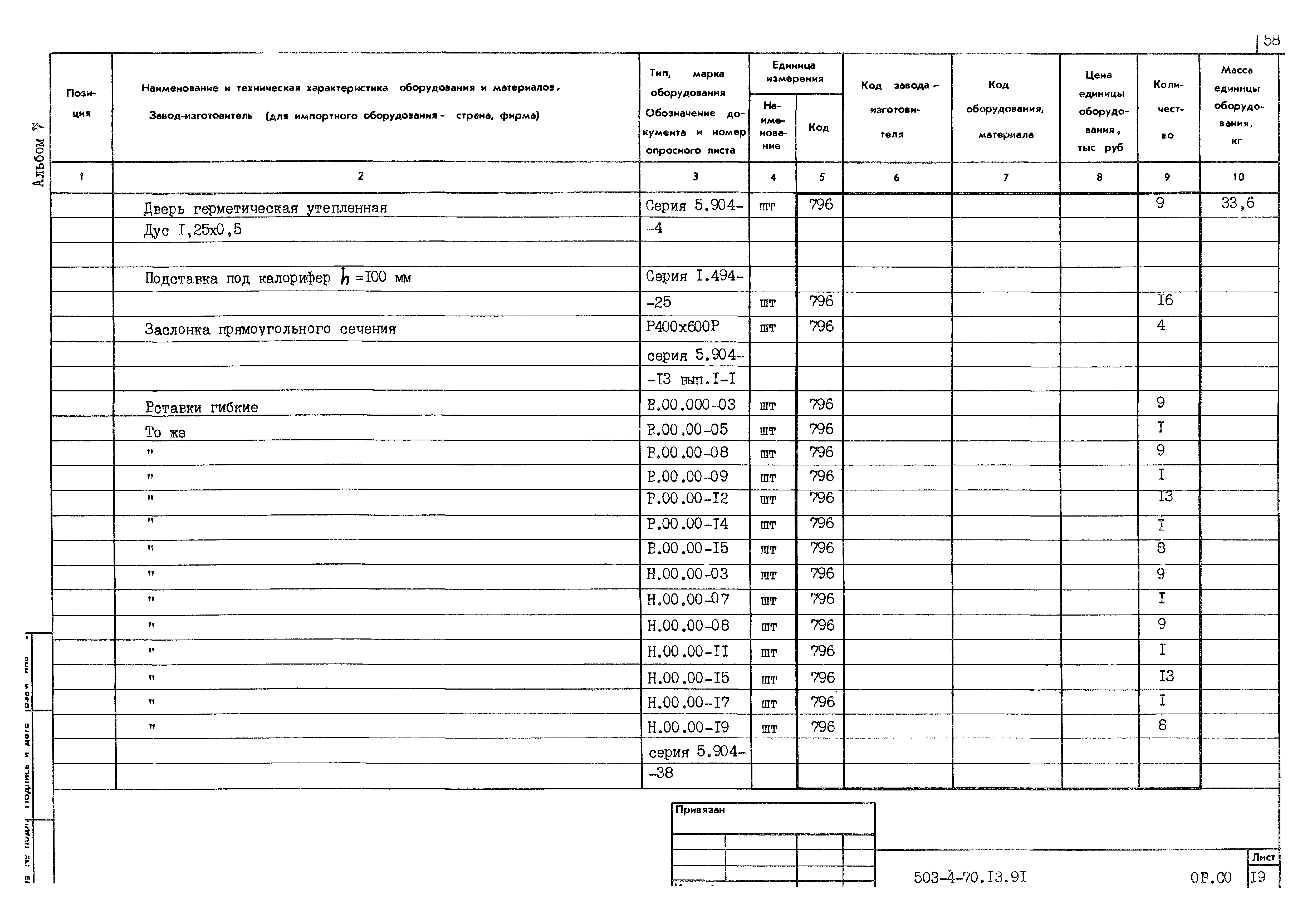 Типовой проект 503-4-70.13.91