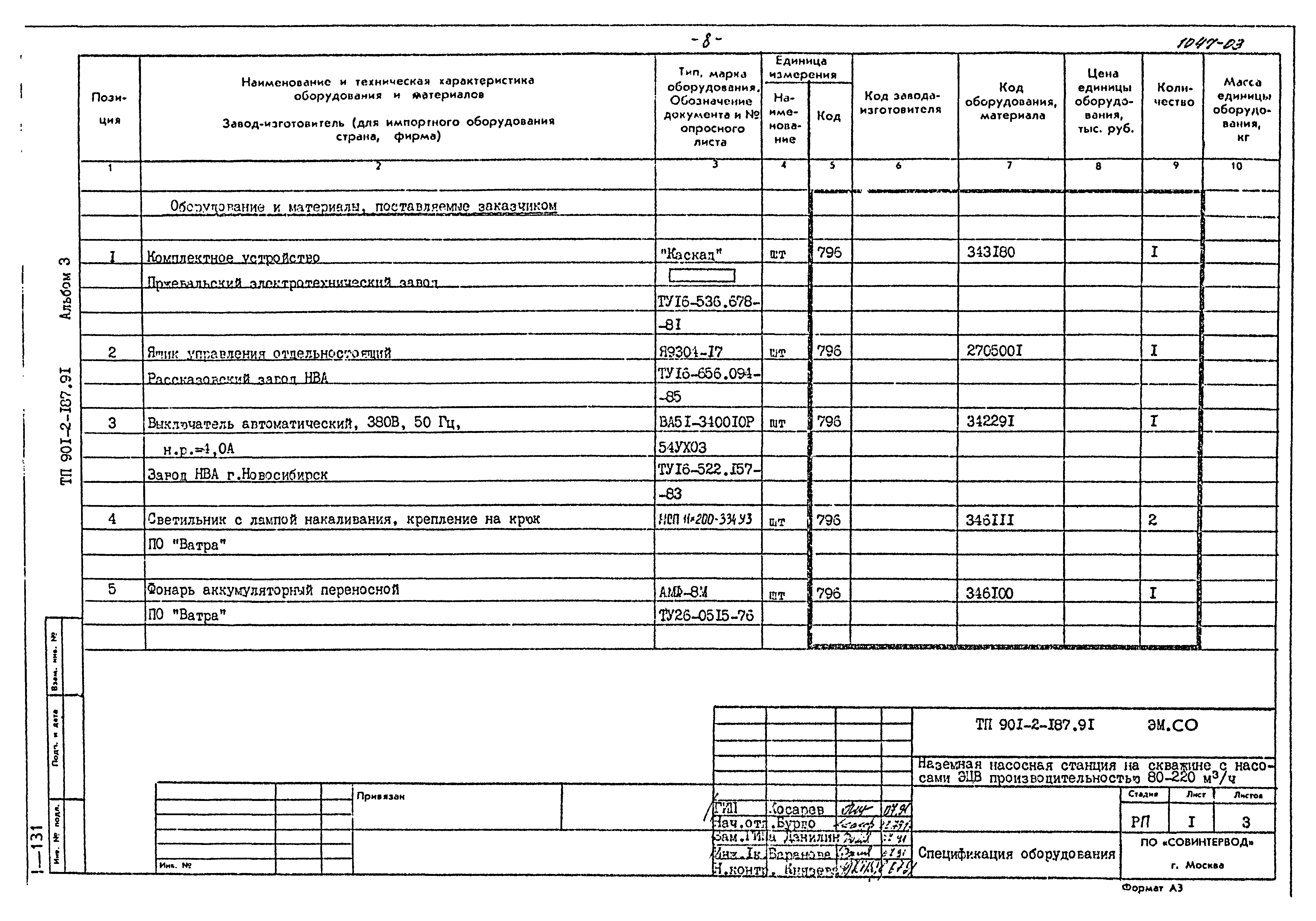 Типовой проект 901-2-187.91